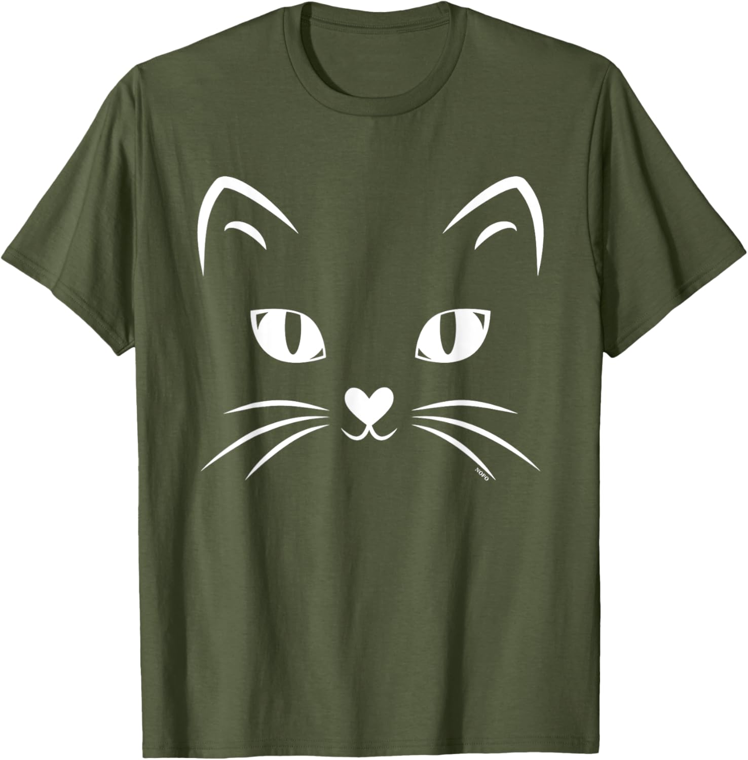 Black Cat Face Halloween Costume T-Shirt for Cat Lovers and Parties - 12