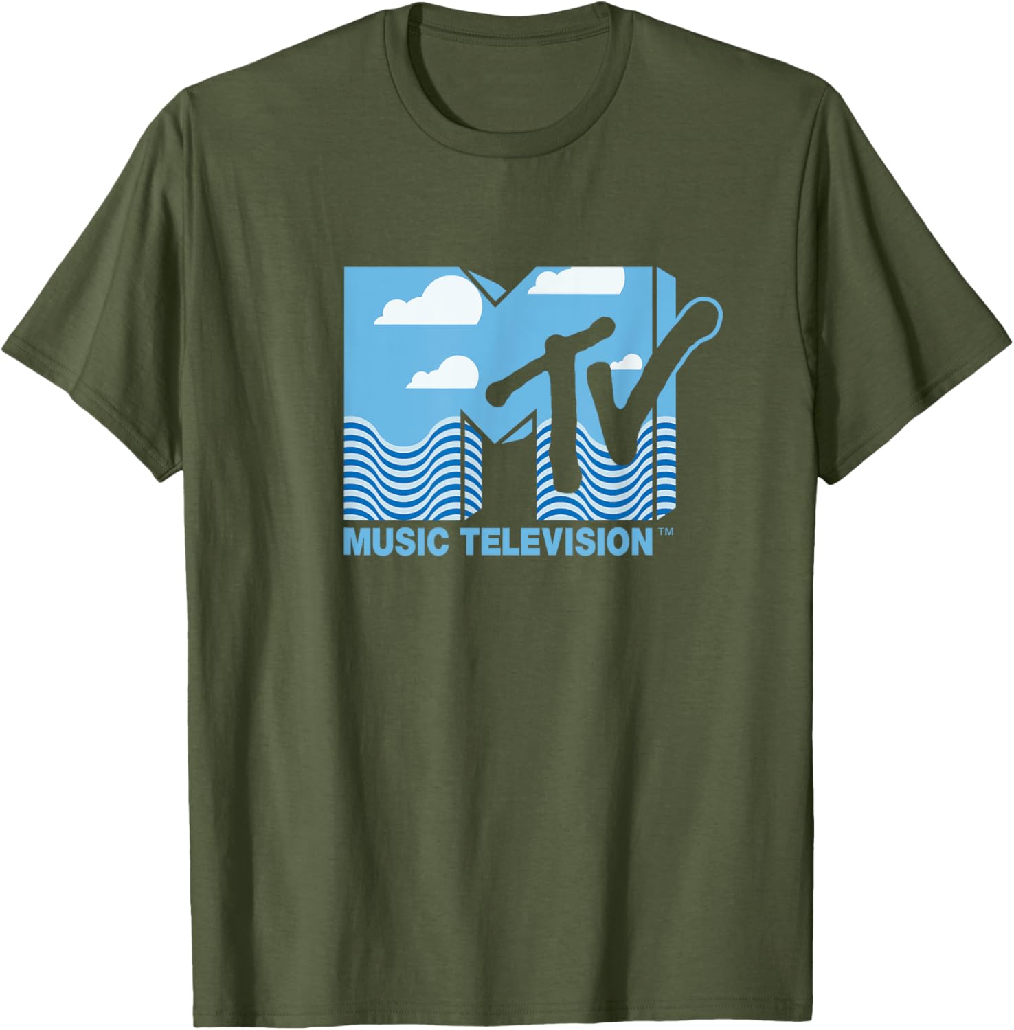 Mademark x MTV Official Logo T-Shirt with Water, Clouds & Blue Sky - 14