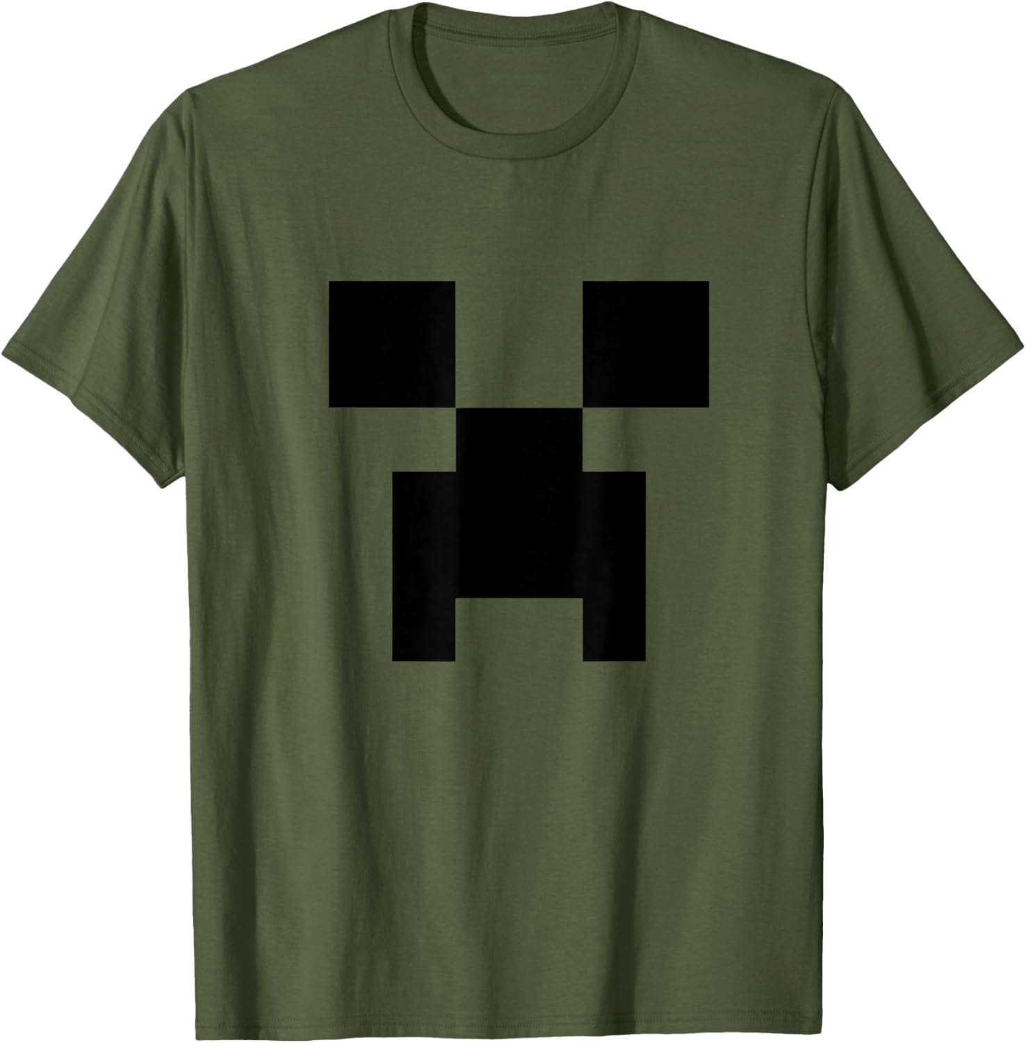 Minecraft Big Creeper Face Minimalist Pixel T-Shirt for Fans - 9