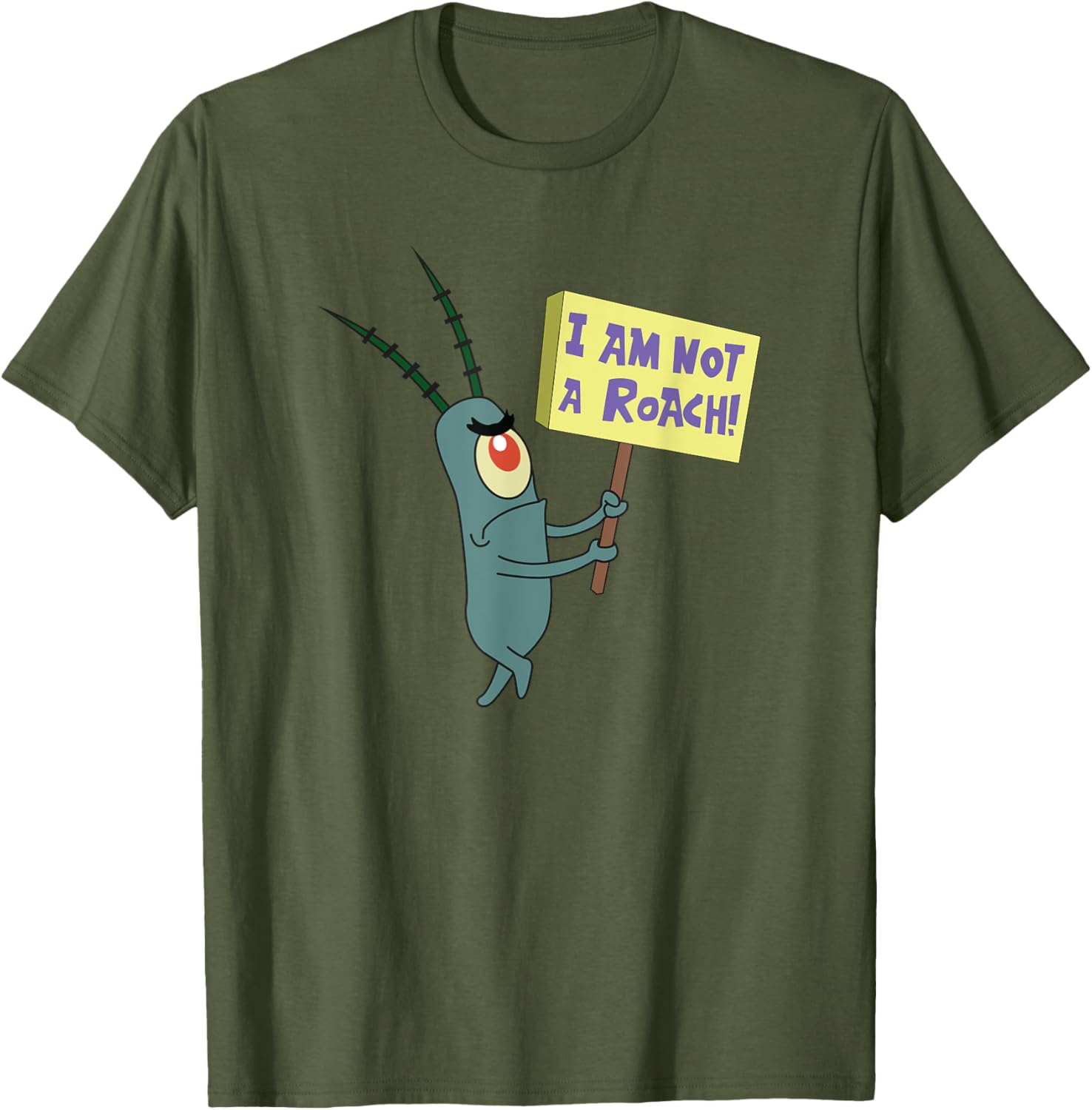 Mademark SpongeBob SquarePants Plankton Not a Roach T-Shirt for Fans - 12