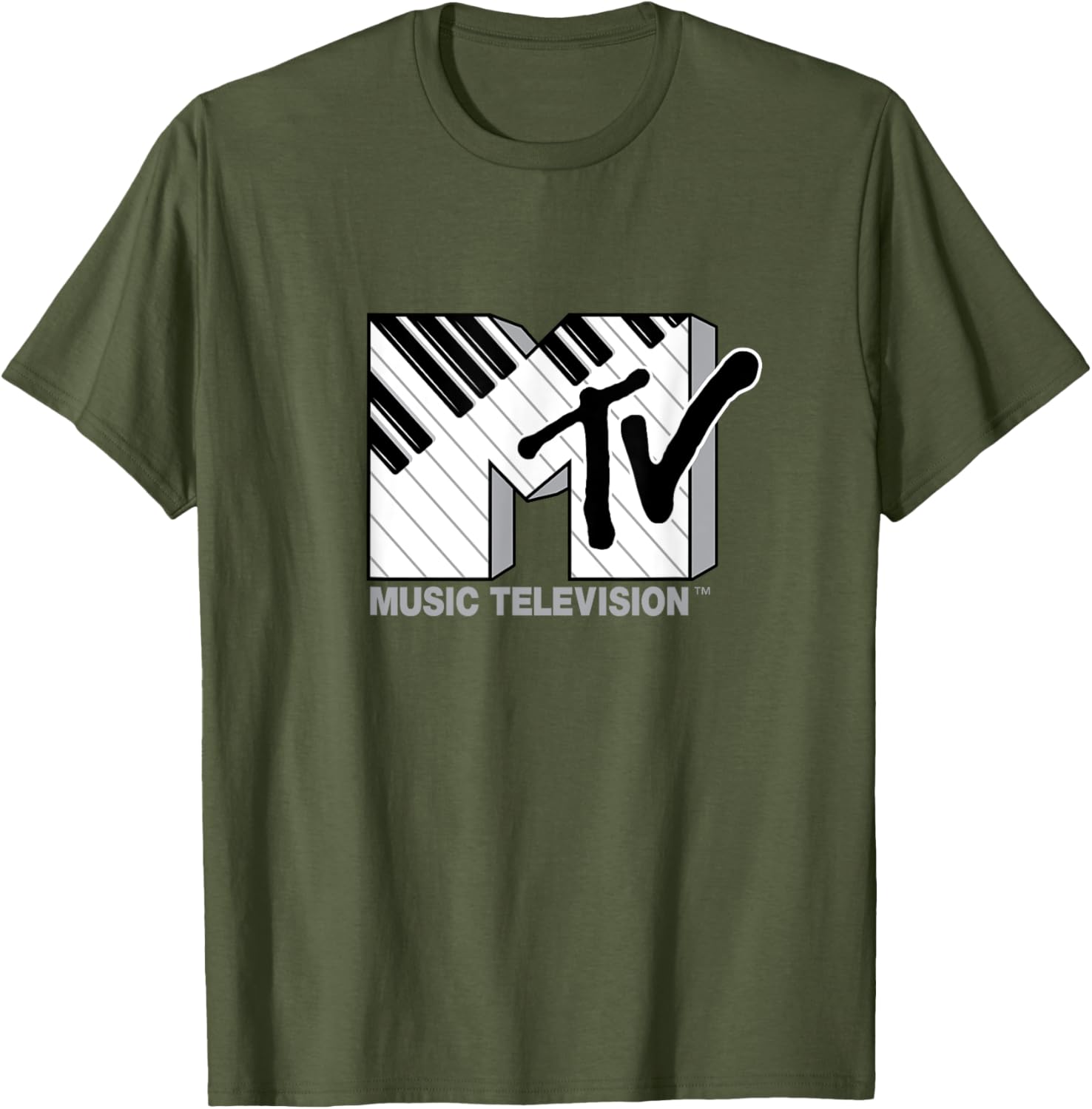 Mademark x MTV Official Logo T-Shirt with Black and White Piano Keys - 24