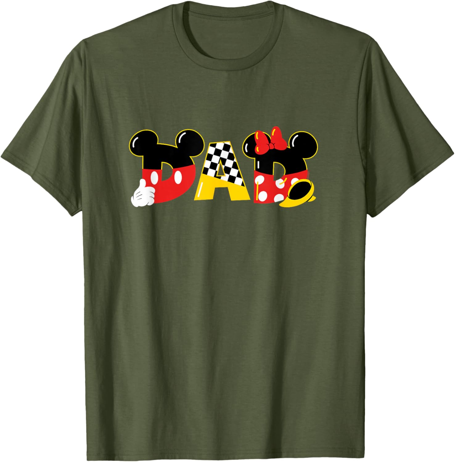 Disney Mickey and Minnie Mouse Dad T-Shirt for Father's Day Birthday Gift - 14