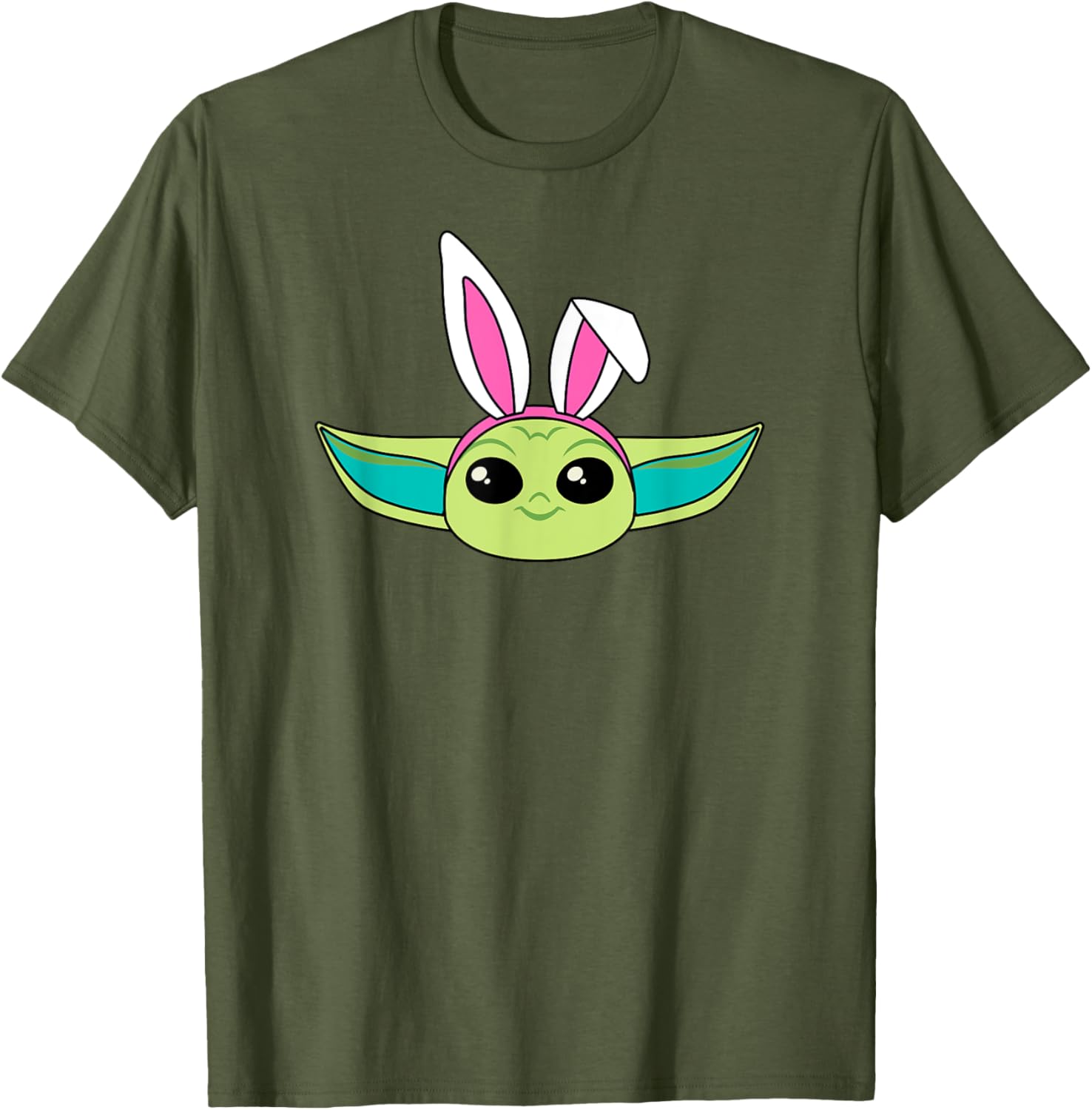 Mandalorian Grogu Easter Bunny Ears T-Shirt for Spring Fun - 4