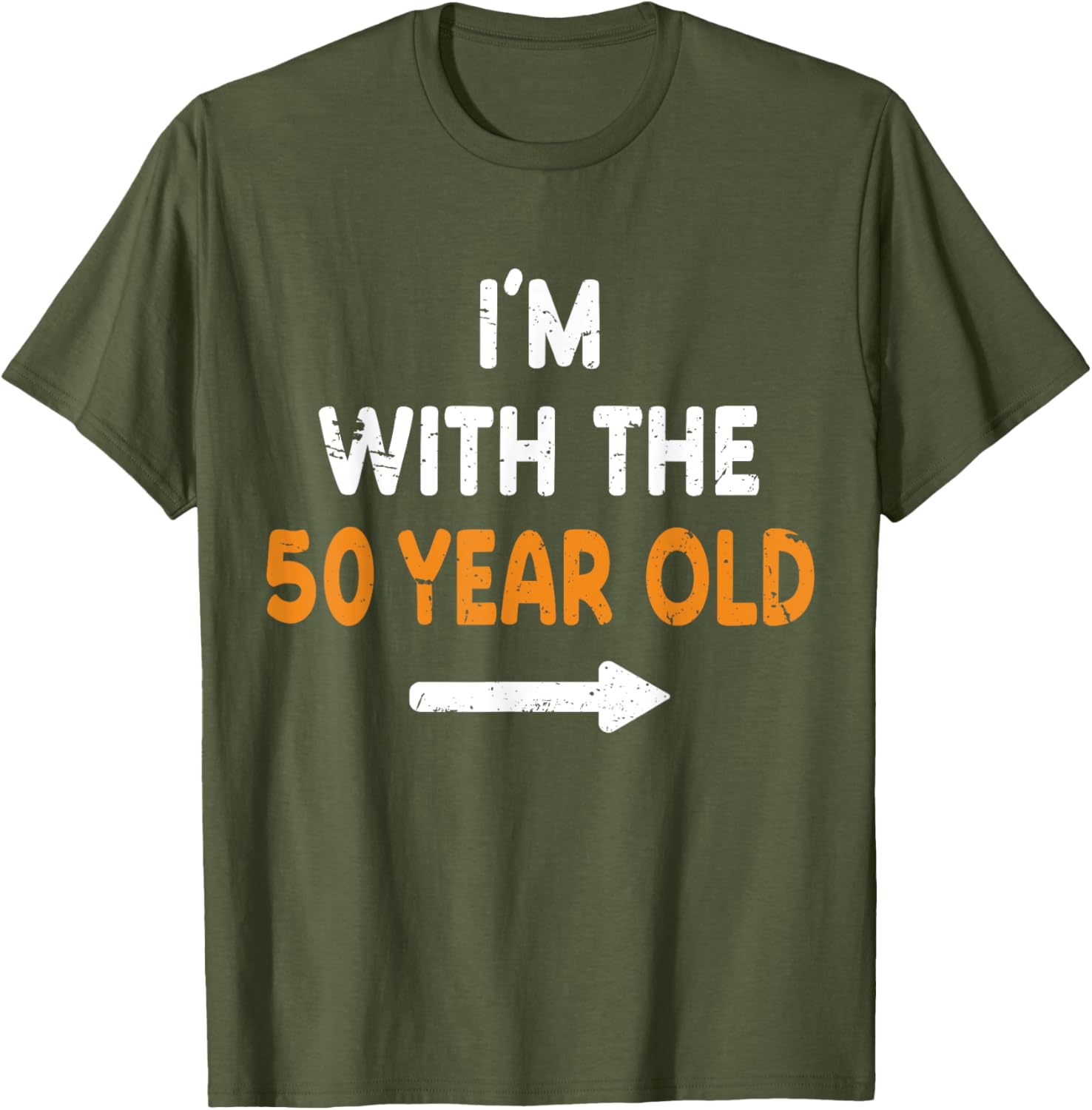 I'm With The 50 Year Old Halloween Costume T-Shirt for Easy Matching Fun - 1