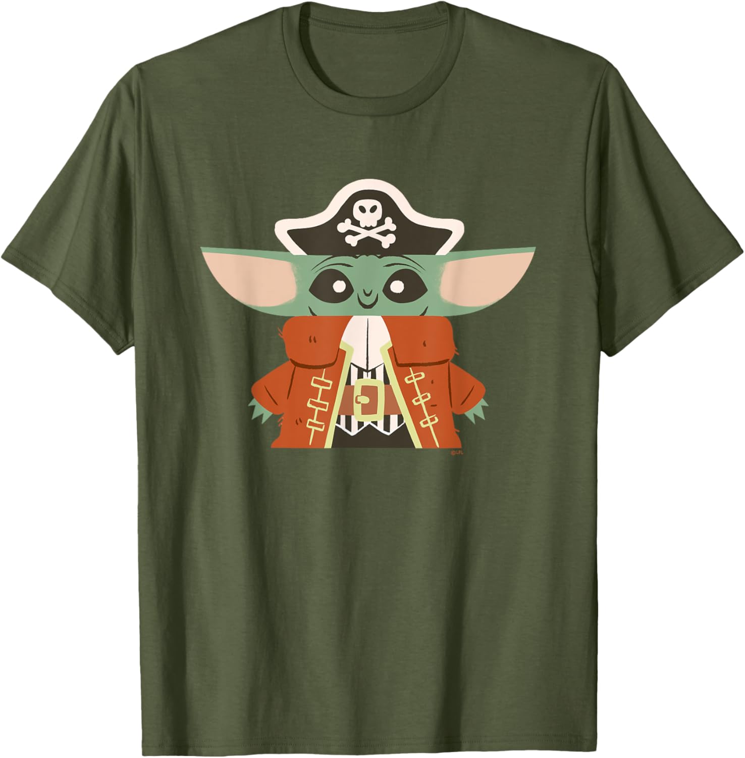 Grogu The Mandalorian Pirate Halloween Costume T-Shirt for Kids and Adults - 2