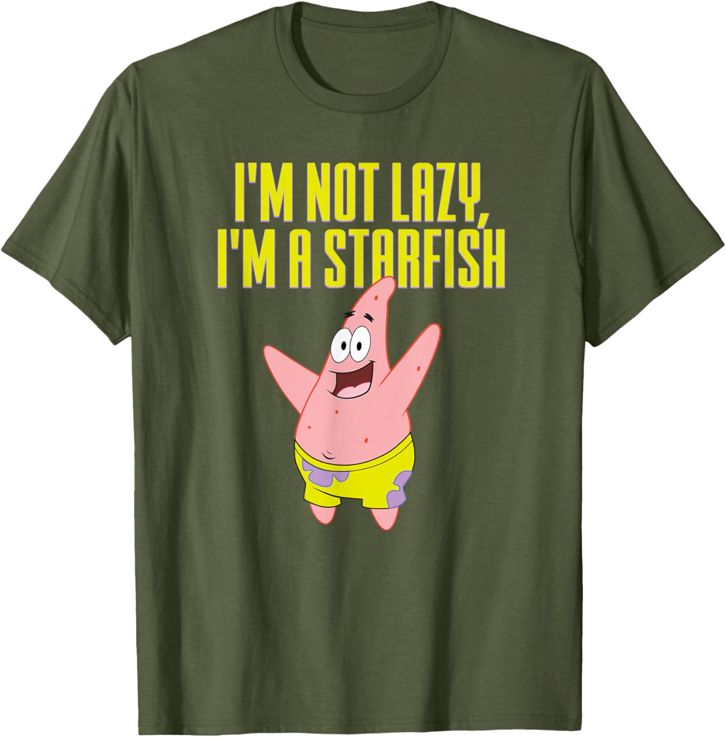 Mademark SpongeBob Patrick Starfish I'm Not Lazy T-Shirt for Fans - 2