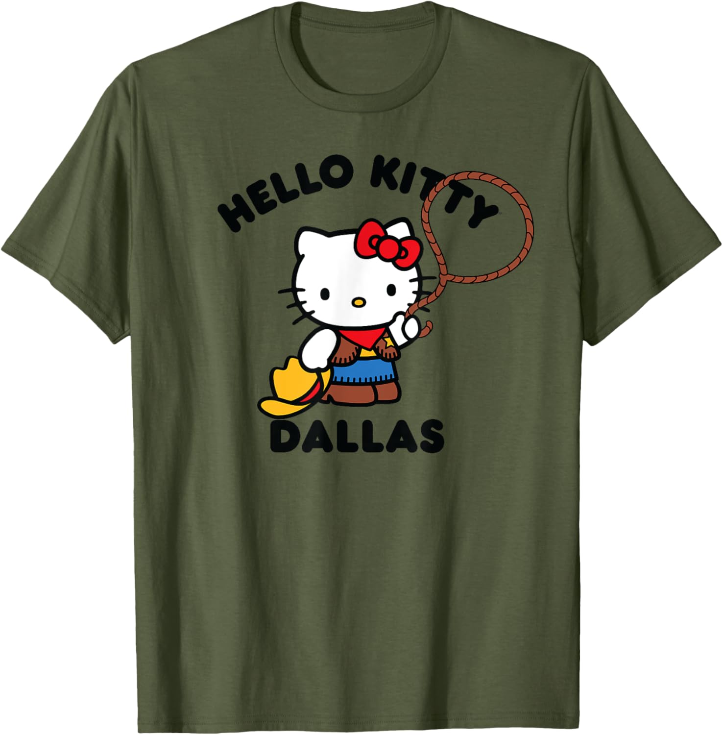 Hello Kitty Dallas Texas T-Shirt Fun Fashion for Kids and Adults - 9
