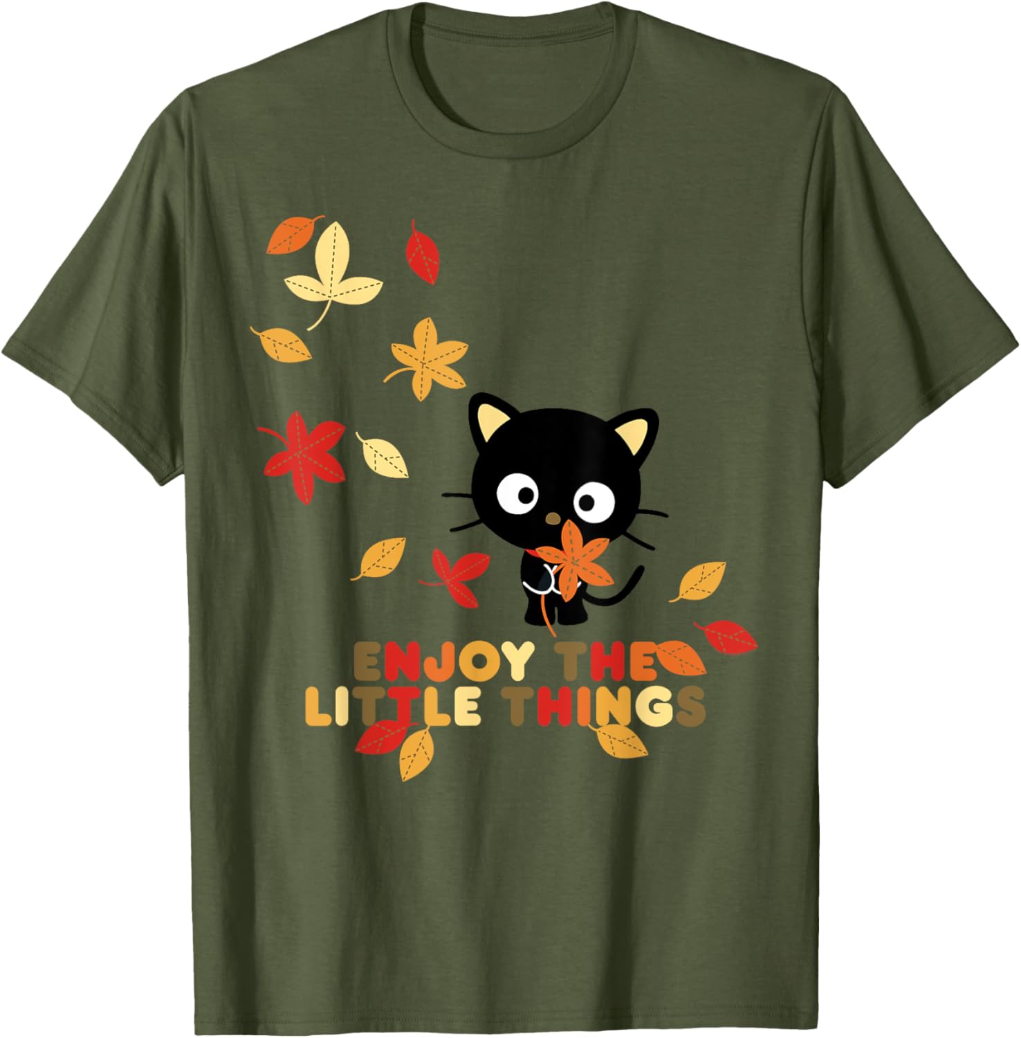 Chococat Enjoy The Little Things Fall Leaves T-Shirt for Everyone - 12