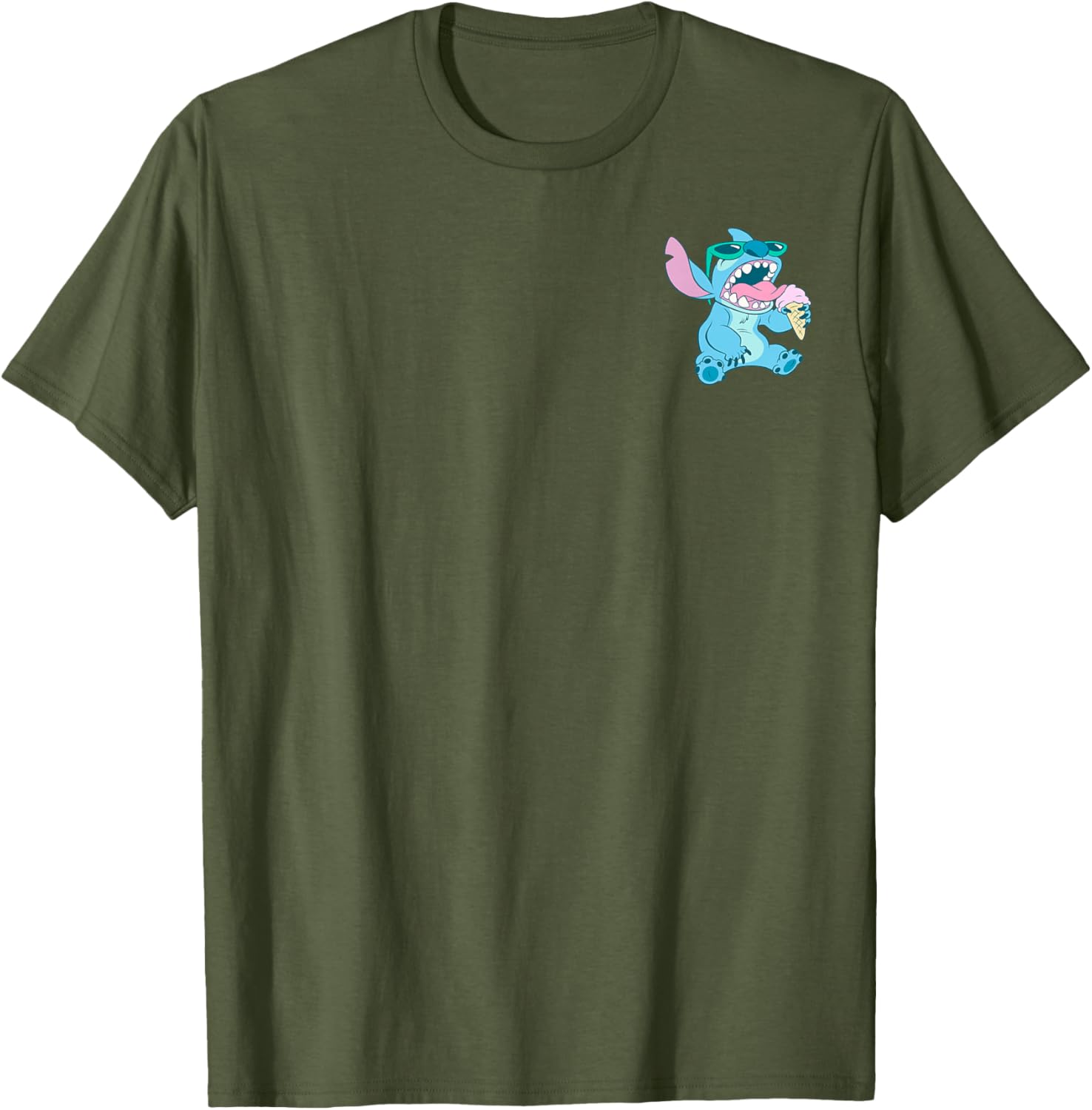 Disney Lilo & Stitch Retro Pocket Logo T-Shirt with Ice Cream Design - 9