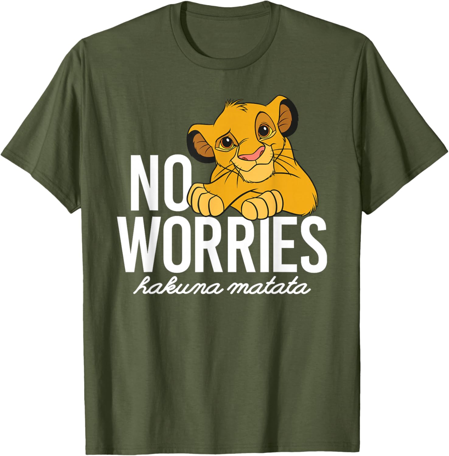 Disney Lion King Simba No Worries T-Shirt for Kids and Adults - 9
