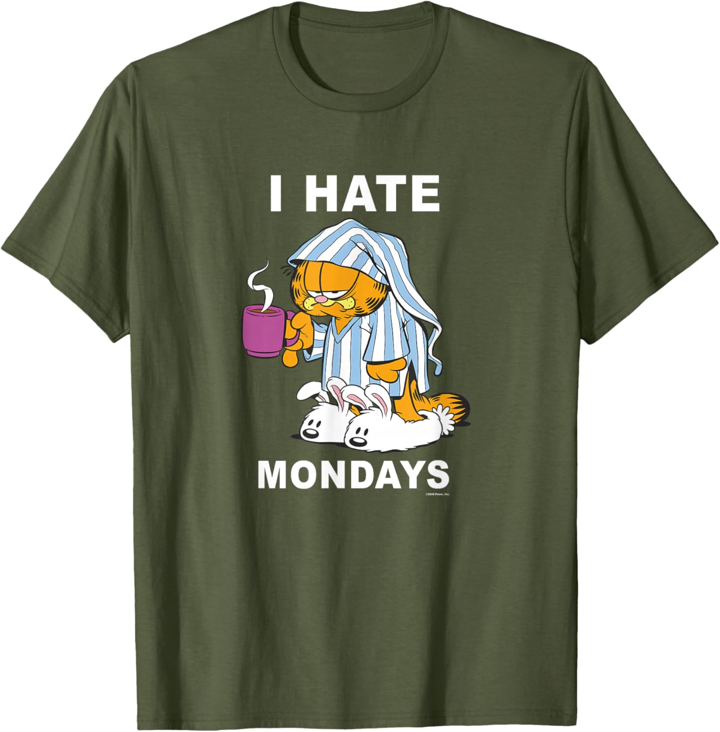 Garfield I Hate Mondays Coffee T-Shirt for Cat Lovers and Fans - 8
