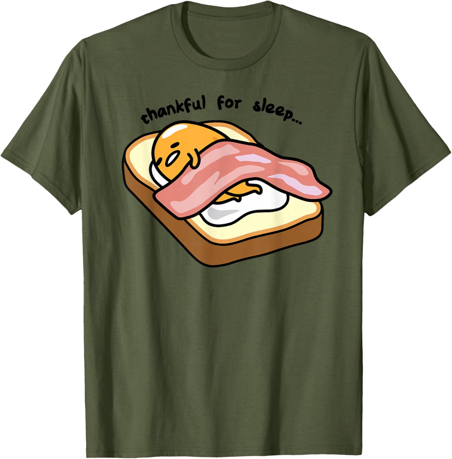 Gudetama Thankful For Sleep Toasty T-Shirt Cute Graphic Tee for Fans - 12