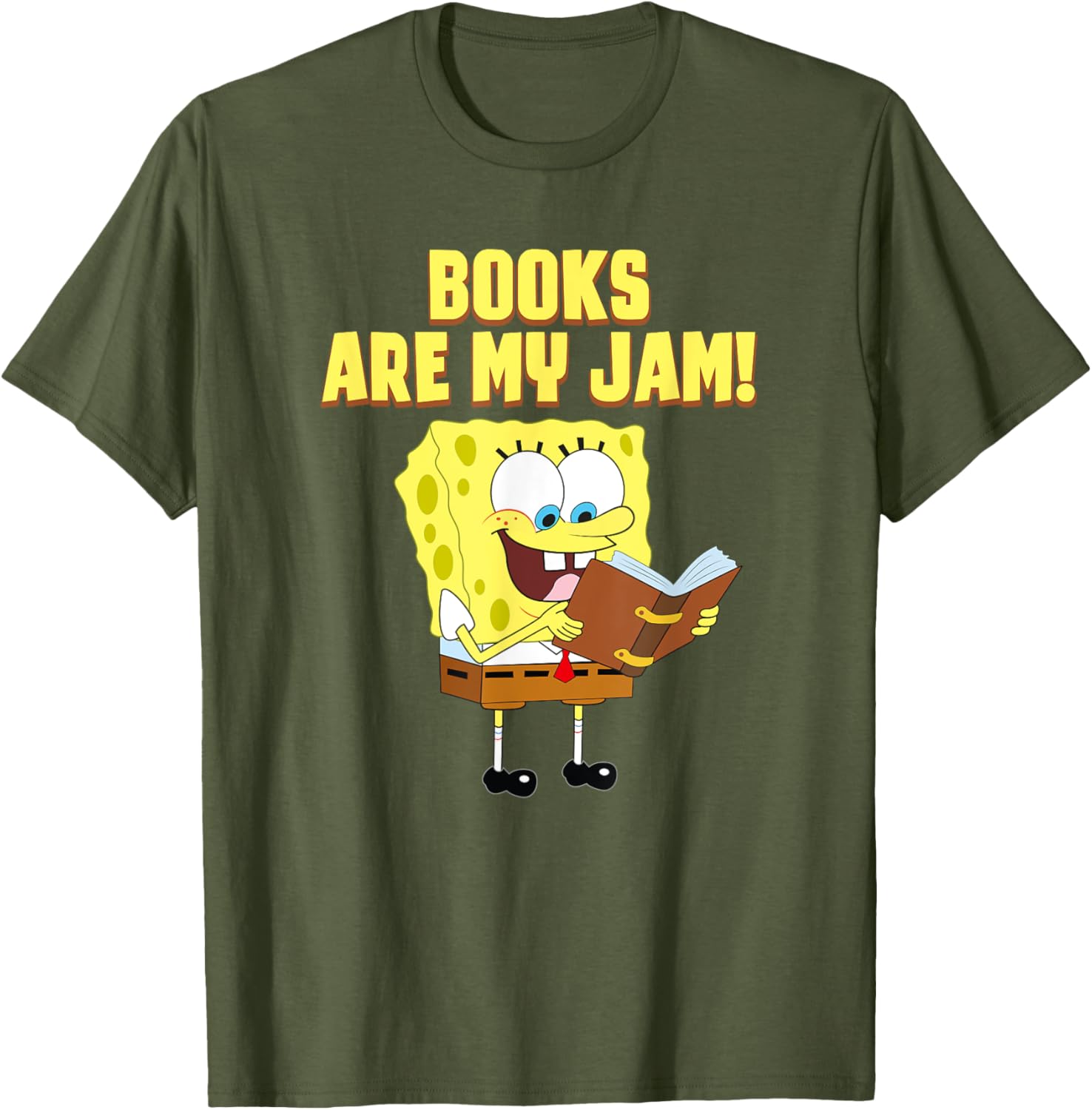Mademark SpongeBob Loves Reading T-Shirt for Book Lovers and Fans - 1