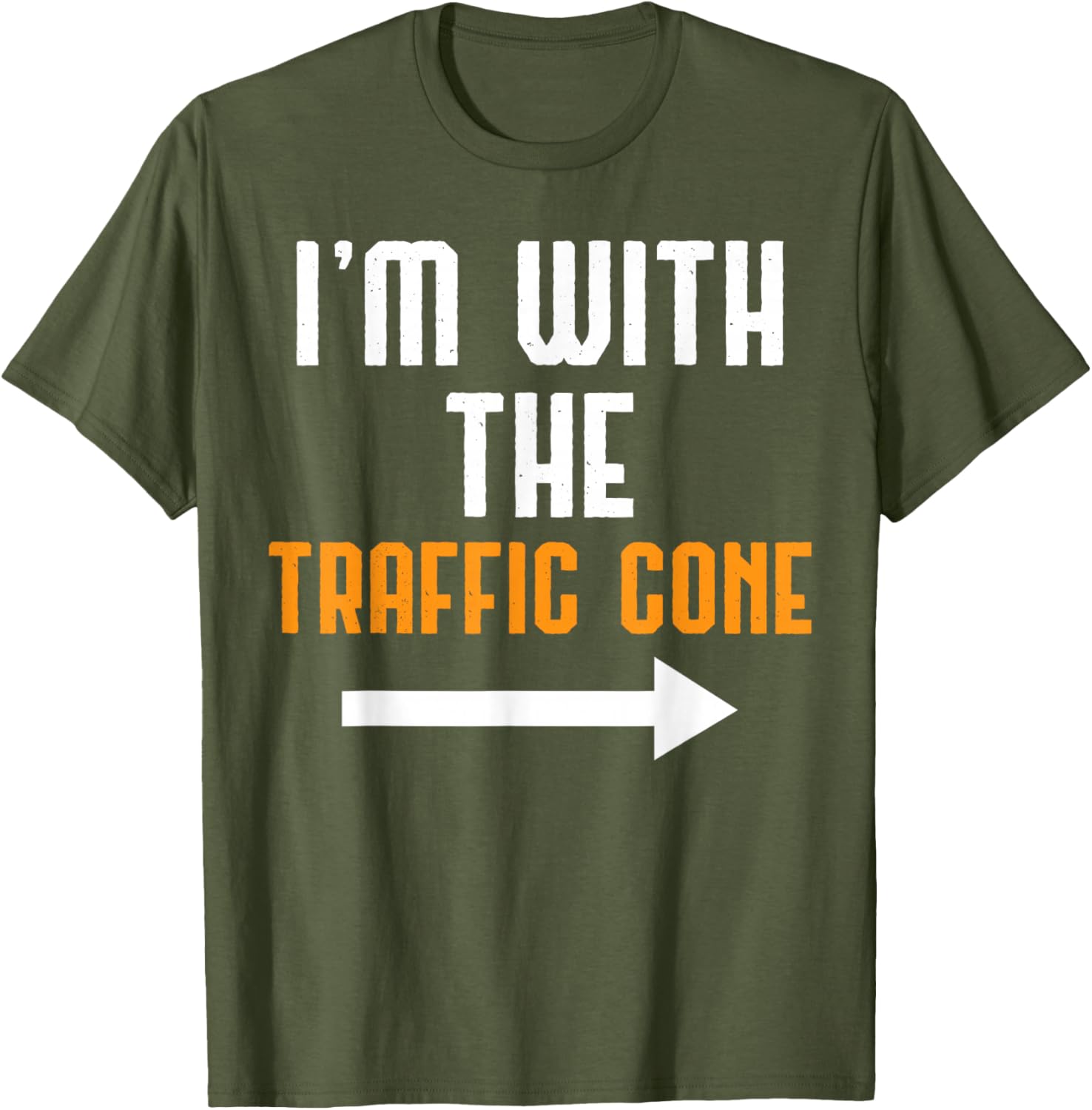 Funny Traffic Cone Costume Couple T-Shirt for Halloween Party Fun - 6