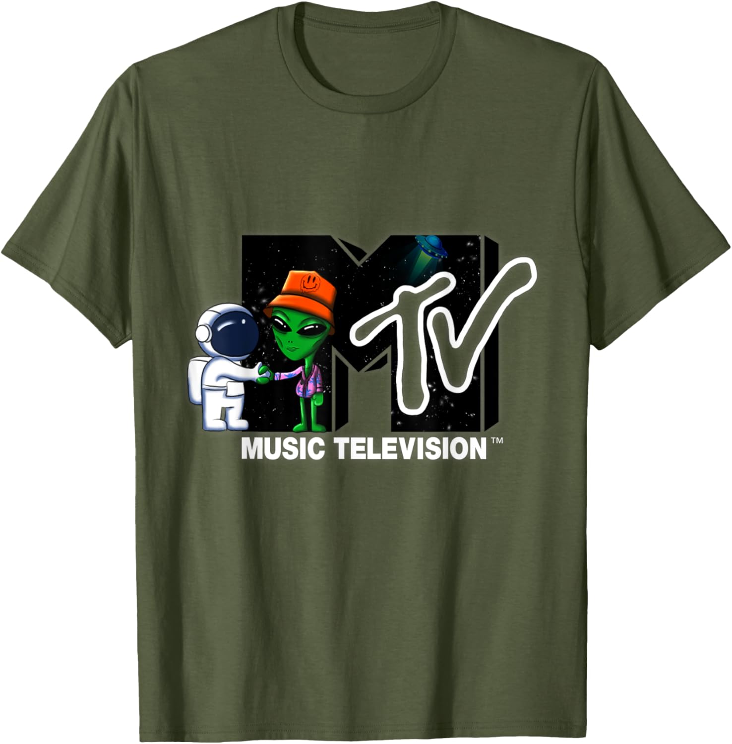 Mademark x MTV Astronaut Alien Space T-Shirt Official MTV Logo Design - 26