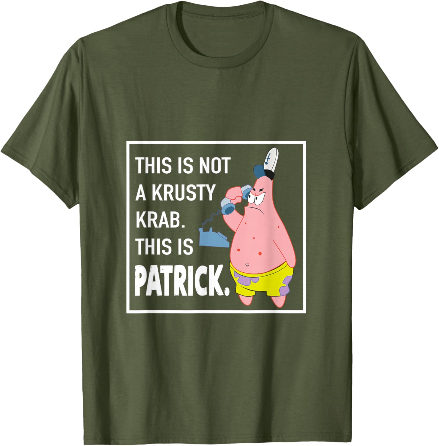 Patrick Star This is Not a Krusty Krab T-Shirt Fun Ocean Theme Apparel - 8