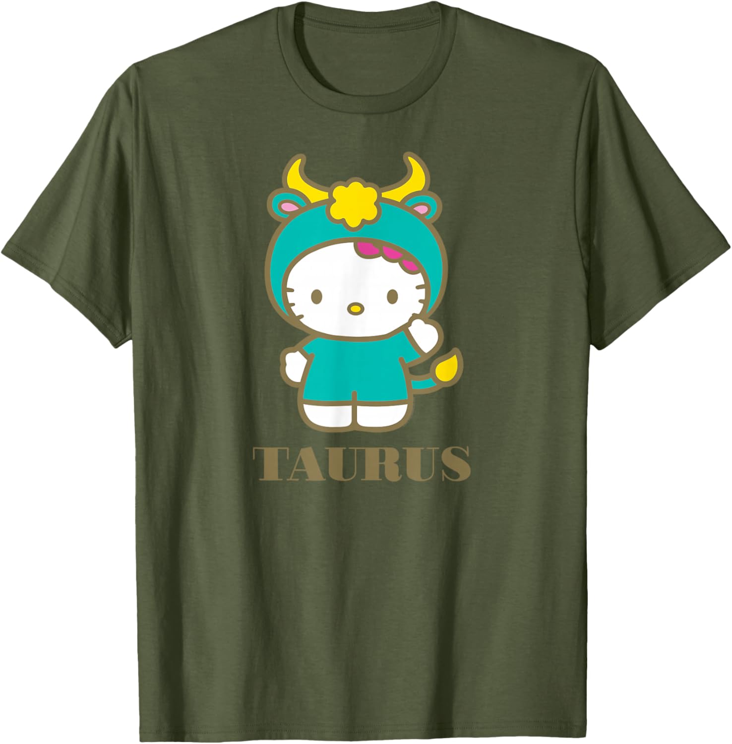 Hello Kitty Taurus Zodiac T-Shirt Cute Astrology Fashion Tee for Fans - 17