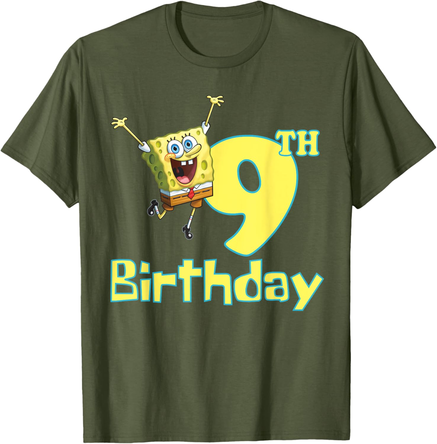 Mademark SpongeBob SquarePants 9th Birthday T-Shirt for Kids - 11