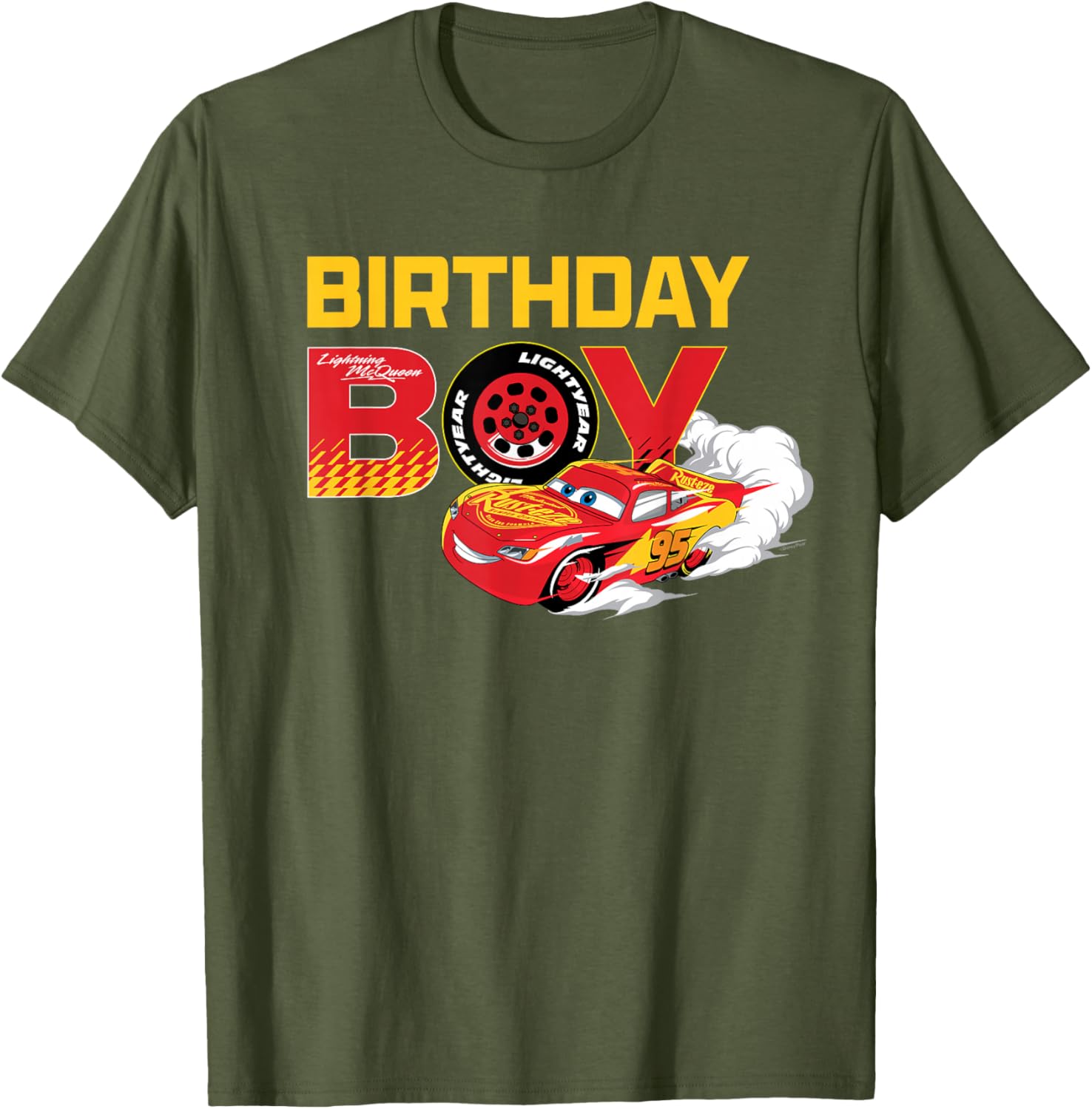 Lightning McQueen Birthday Boy T-Shirt for Disney Pixar Cars Fans - 17