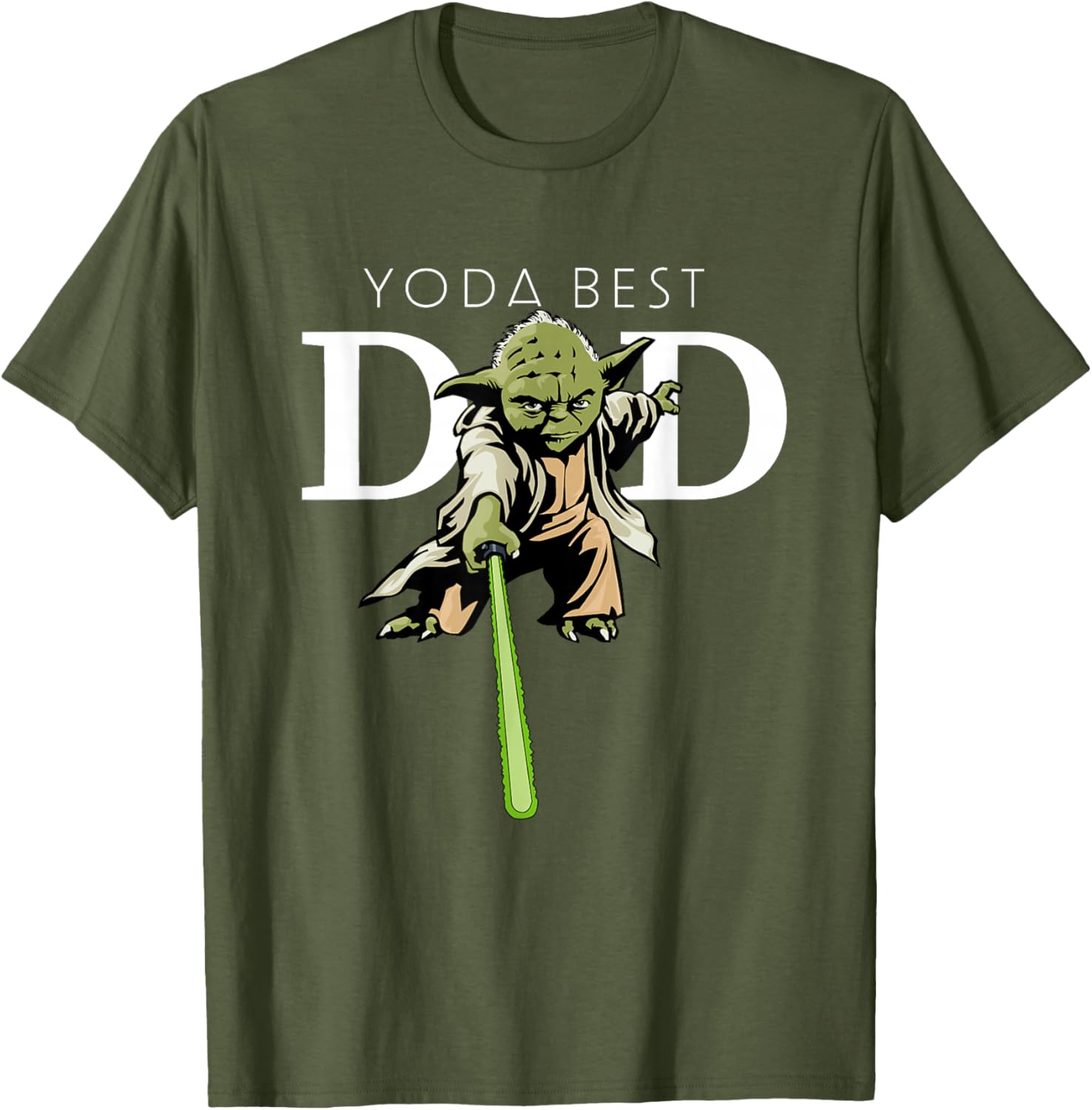 Star Wars Yoda Lightsaber Best Dad Father's Day T-Shirt for Dads - 17