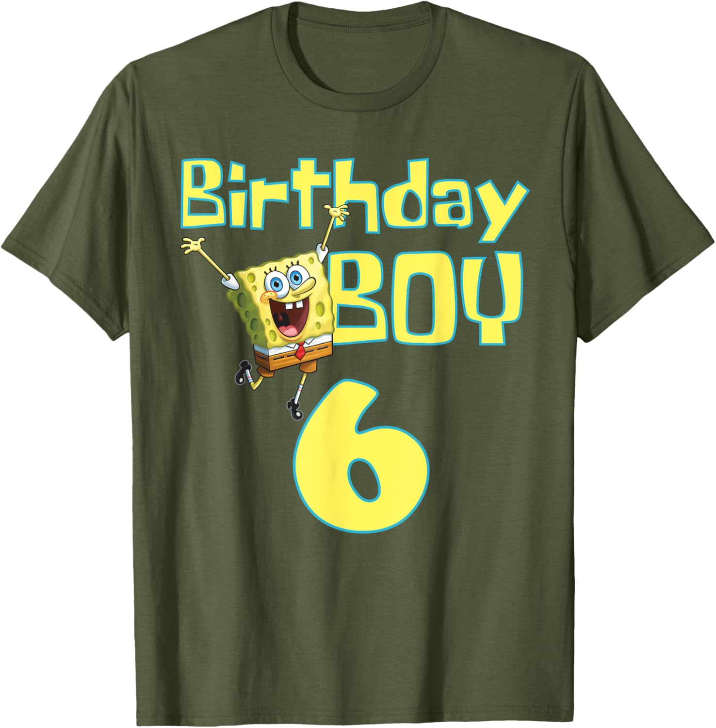 Mademark SpongeBob SquarePants Birthday Boy 6 T-Shirt for Kids - 20