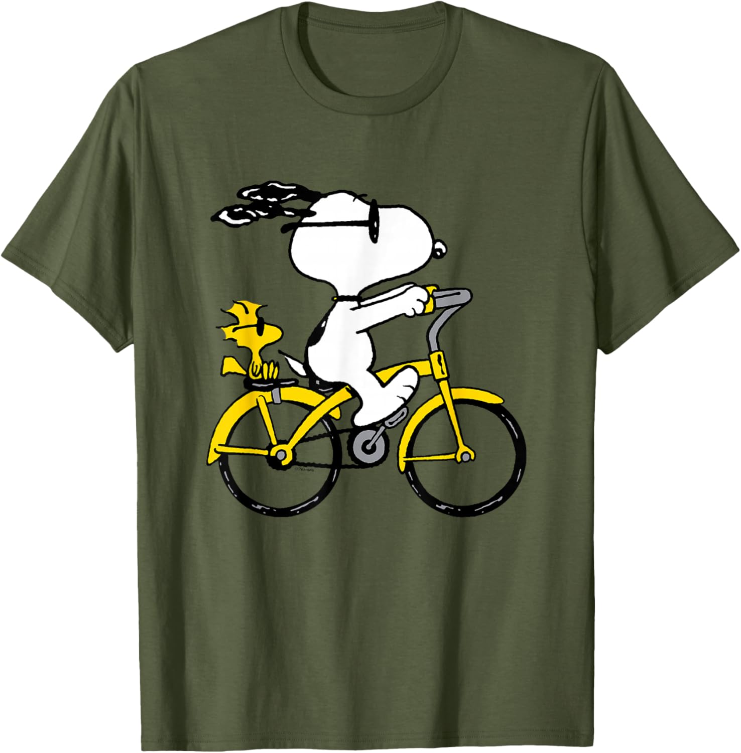 Snoopy and Woodstock Bike Ride T-Shirt for Fun Casual Outfits - 7