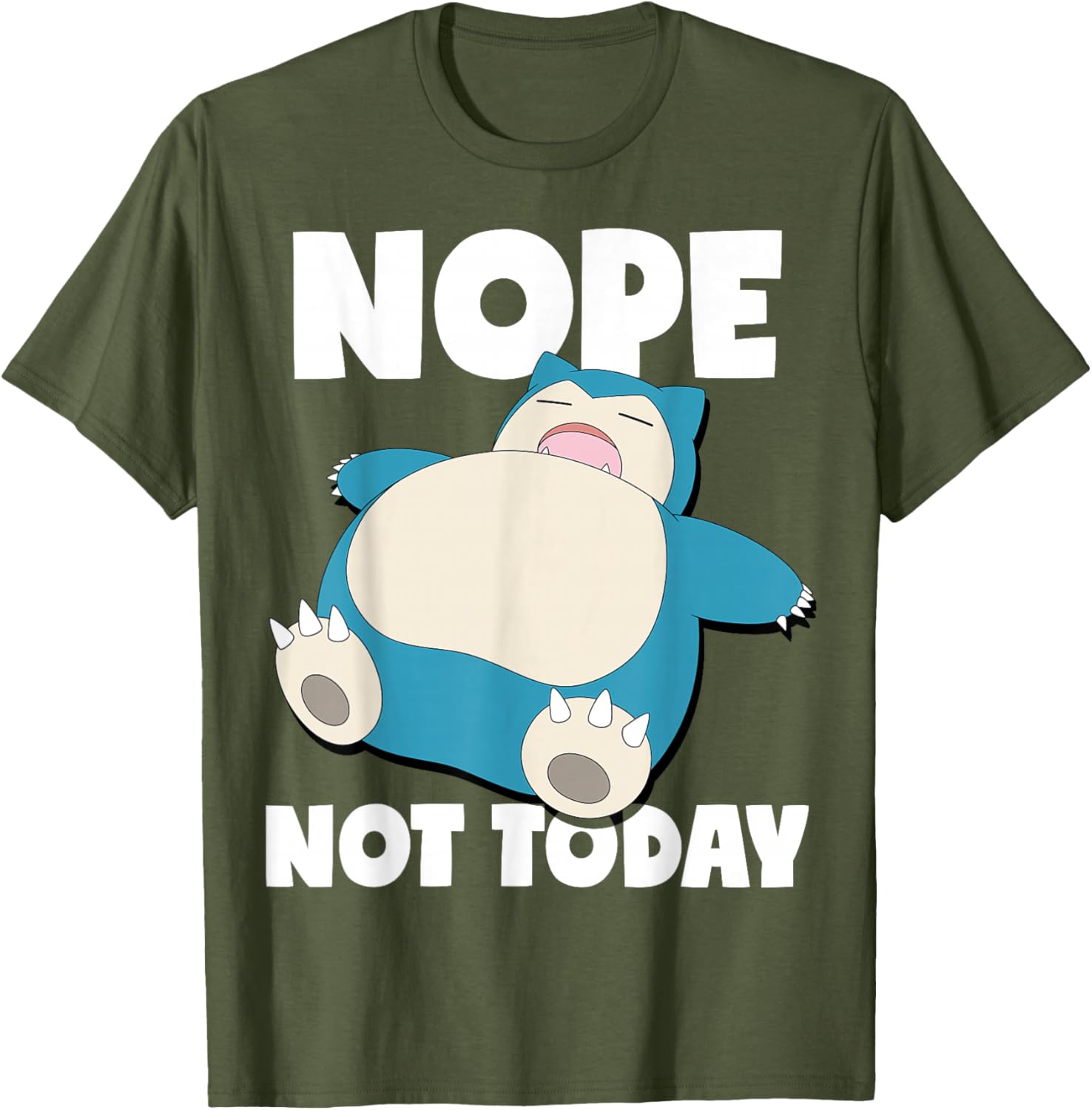 Snorlax Sleeping Nope Not Today T-Shirt for Pokémon Fans - Fun Apparel - 6