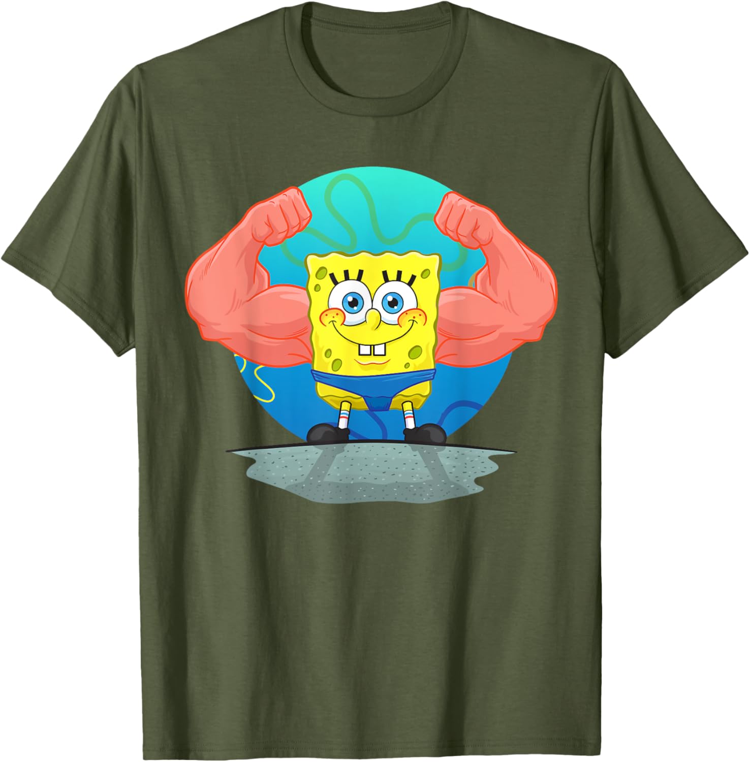 Mademark SpongeBob MuscleBob BuffPants T-Shirt for Fun Fashion Fans - 23
