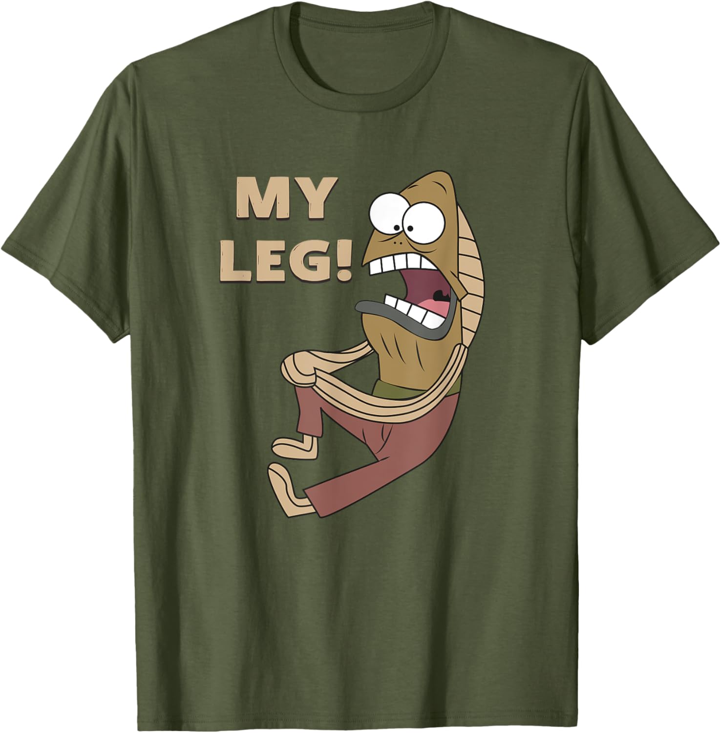 Mademark Fred the Fish My Leg T-Shirt SpongeBob SquarePants Apparel - 2