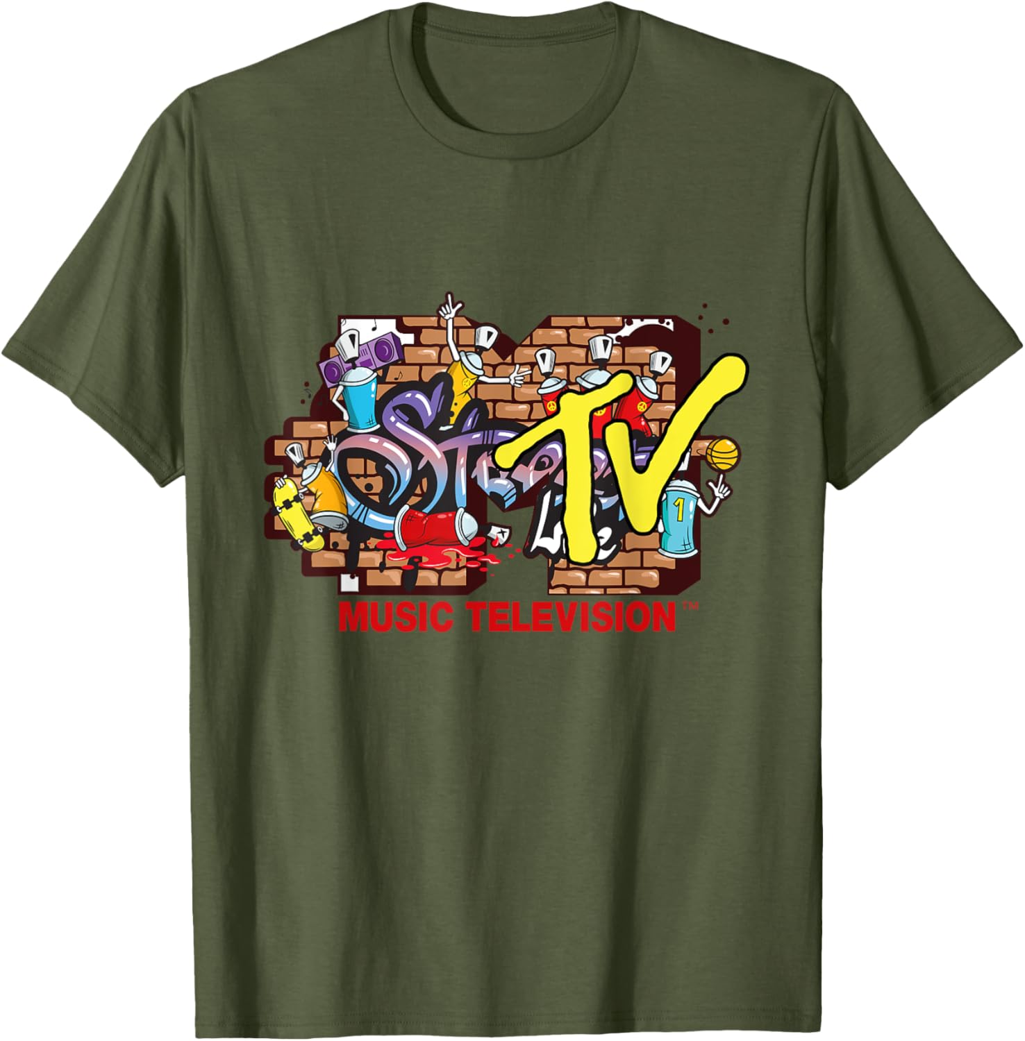 Mademark x MTV Graffiti Logo Streetwear T-Shirt for Trendy Styles - 5