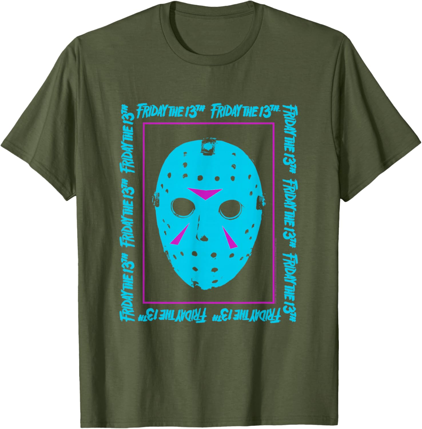 Ripple Junction Friday the 13th 1980 Blue Mask Frame T-Shirt for Fans - 6