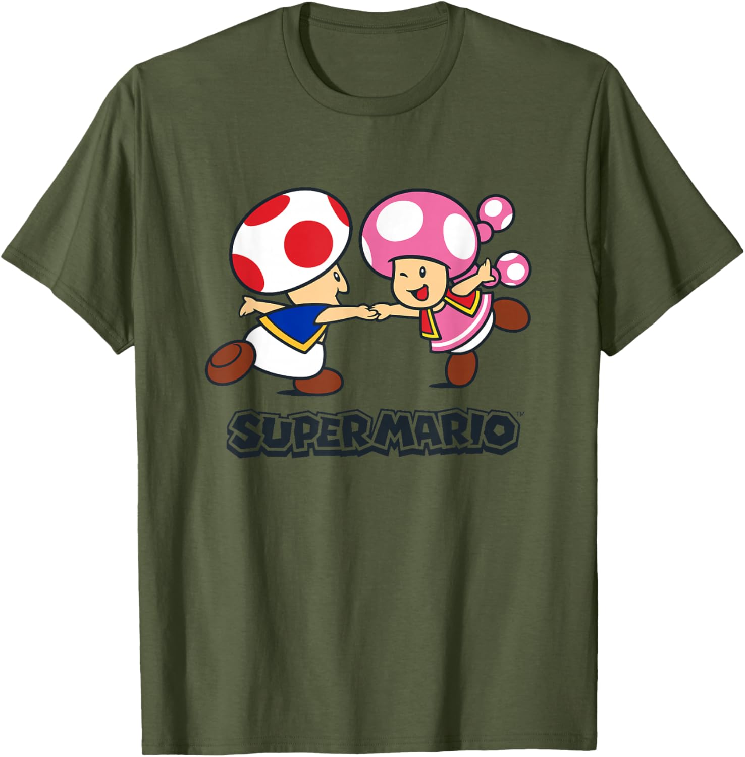 Super Mario Bros Happy Toads Classic Nintendo Duo T-Shirt for Fans - 21