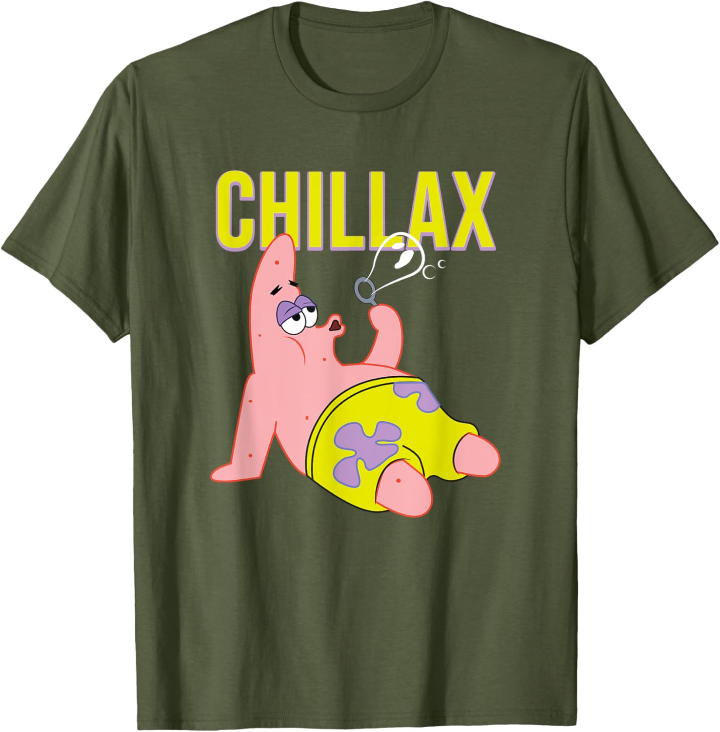 Mademark SpongeBob Patrick Star Chillax T-Shirt for Fun Summer Style - 4