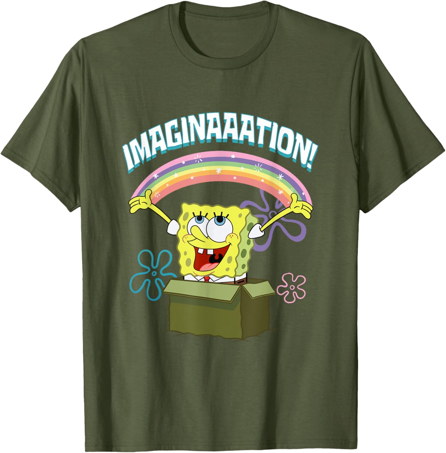 Mademark SpongeBob SquarePants Imaginaaation Box Funny T-Shirt for Fans - 17