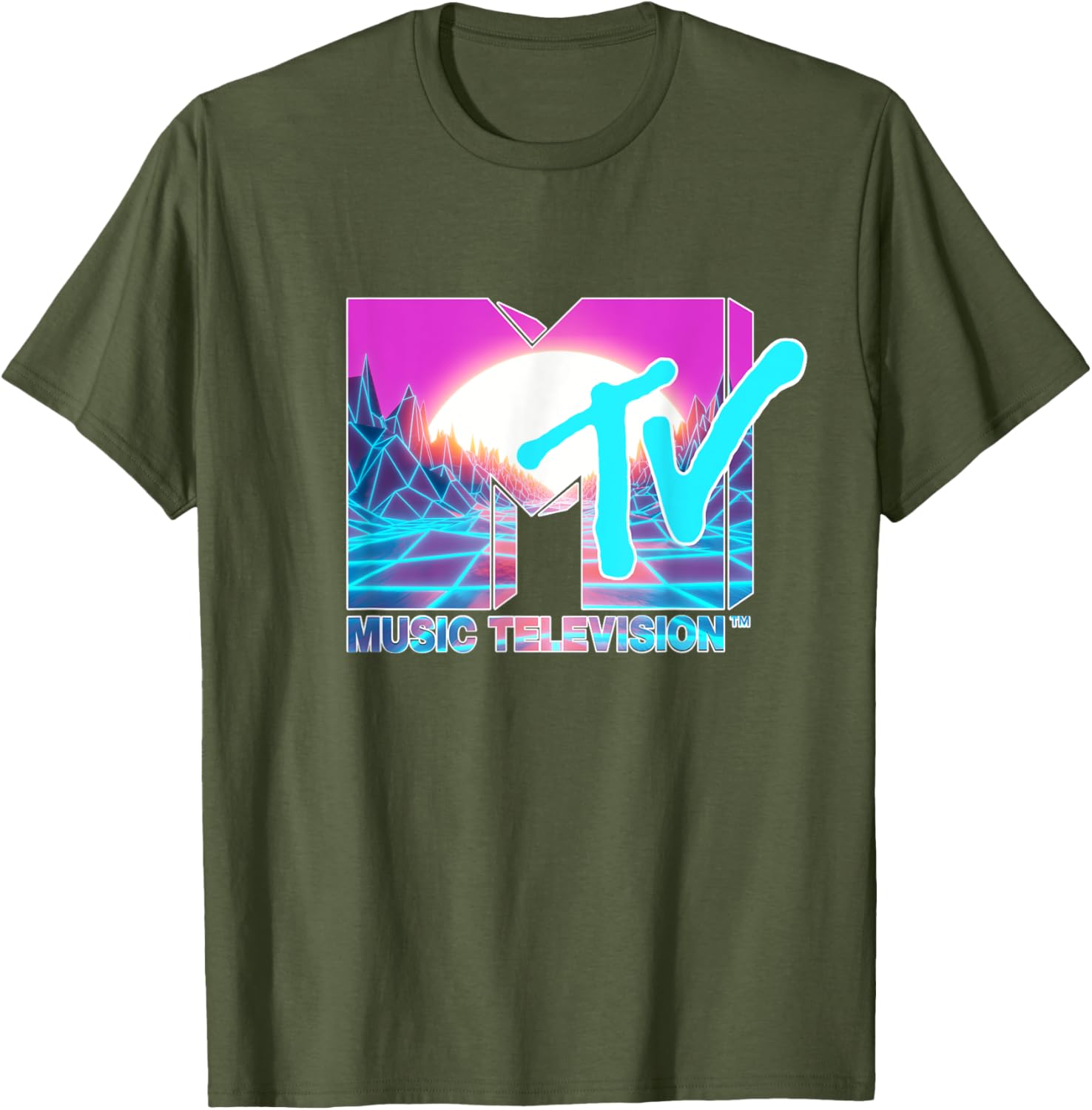 Mademark x MTV Official Logo T-Shirt with Sun and World Graphic - 21
