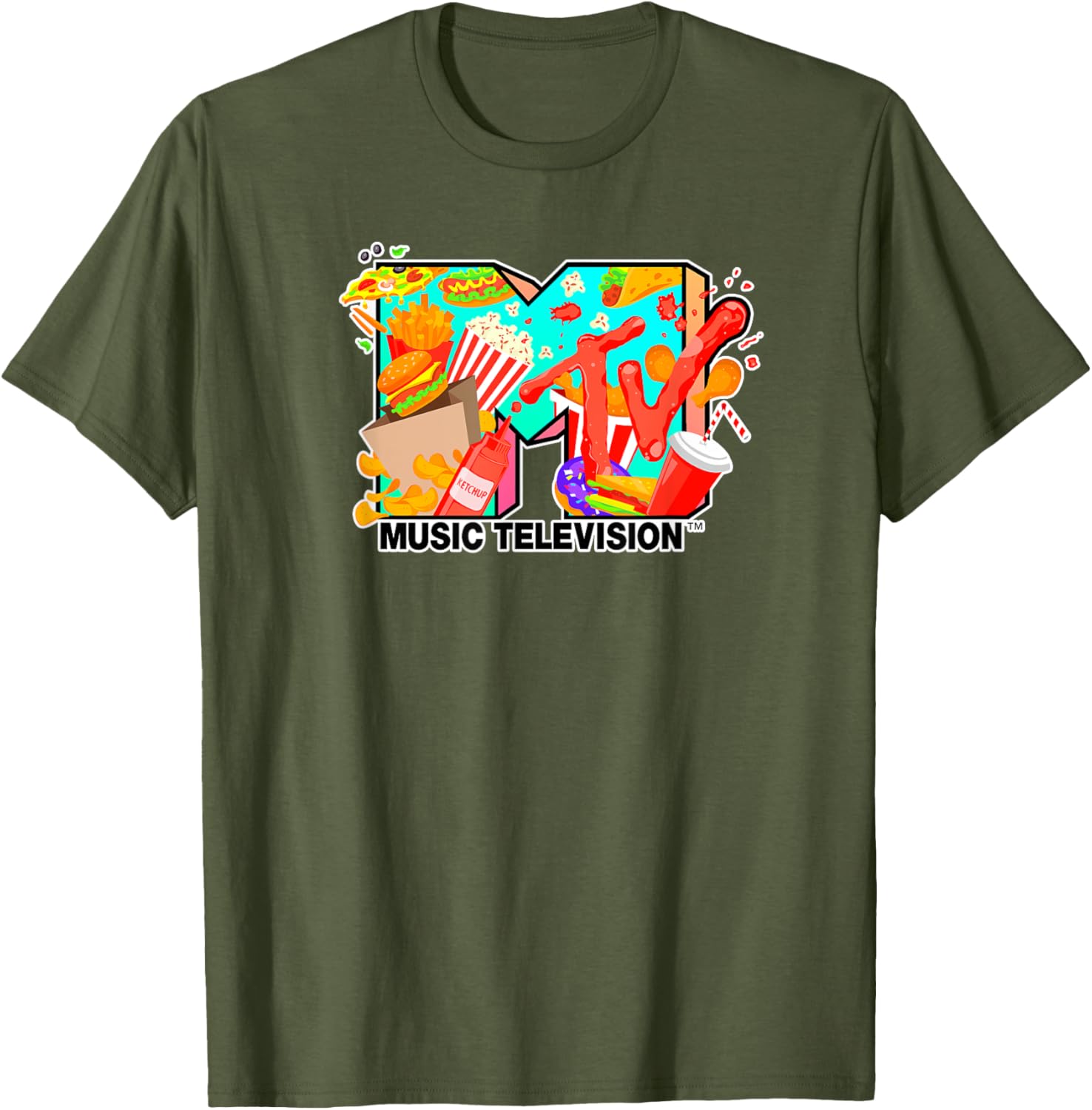 Mademark x MTV Fast Food Lovers T-Shirt for Music Fans and Foodies - 13