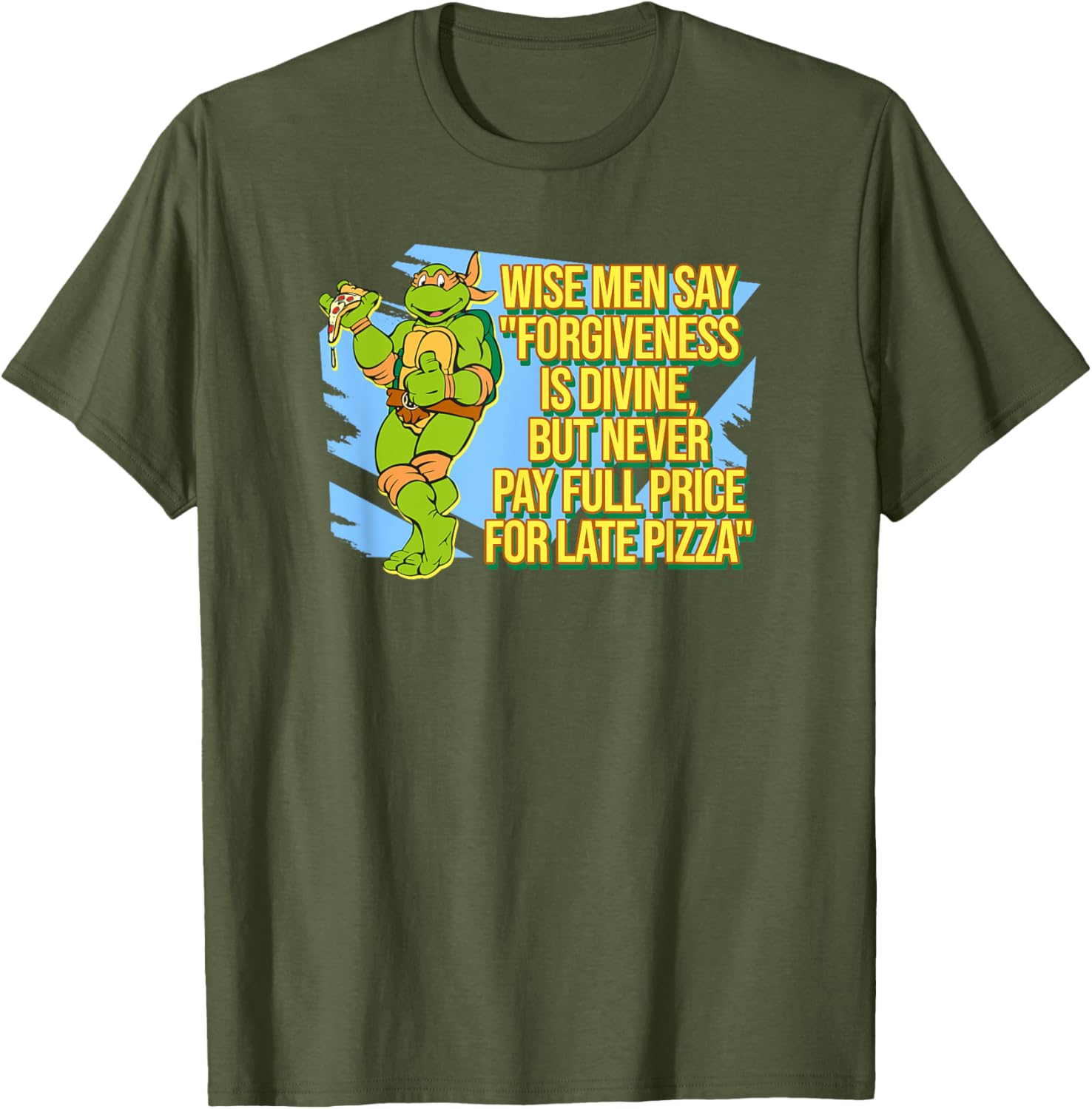 Mademark Teenage Mutant Ninja Turtles Michelangelo Late Pizza T-Shirt - 3