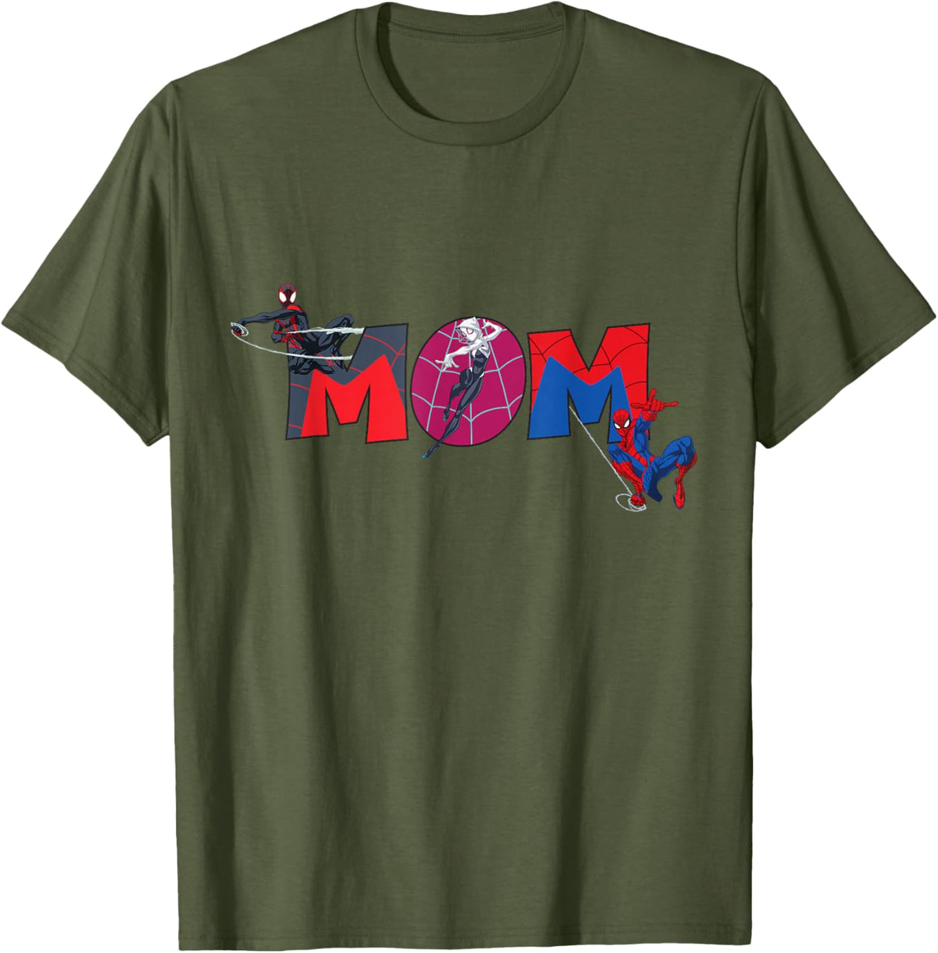 Marvel Spider-Man Trio Mom T-Shirt for Mother's Day Family Trip - 1