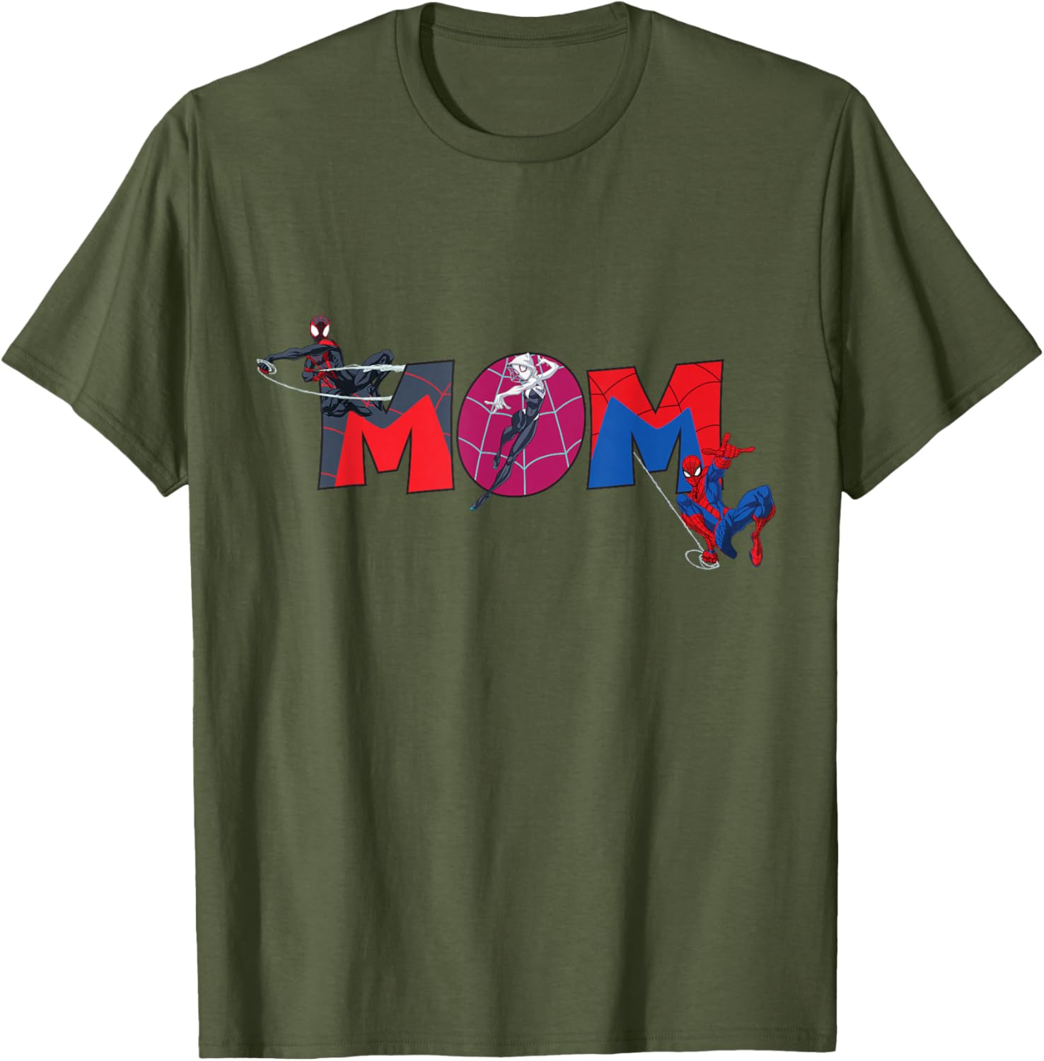 Marvel Spider-Man Trio Mom T-Shirt for Mother's Day Family Trip - 1