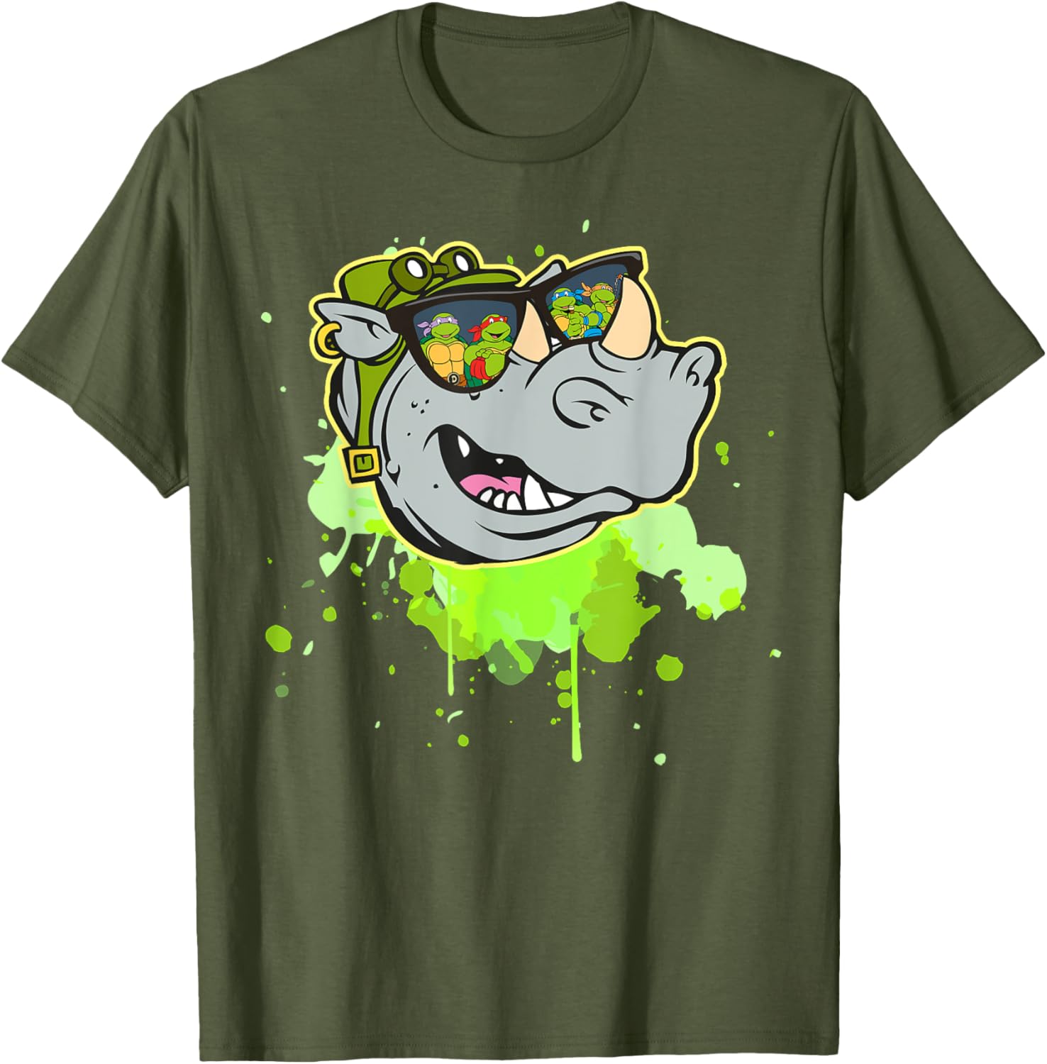 Bebop TMNT Reflection in Sunglasses T-Shirt for Fun Turtle Fans - 10