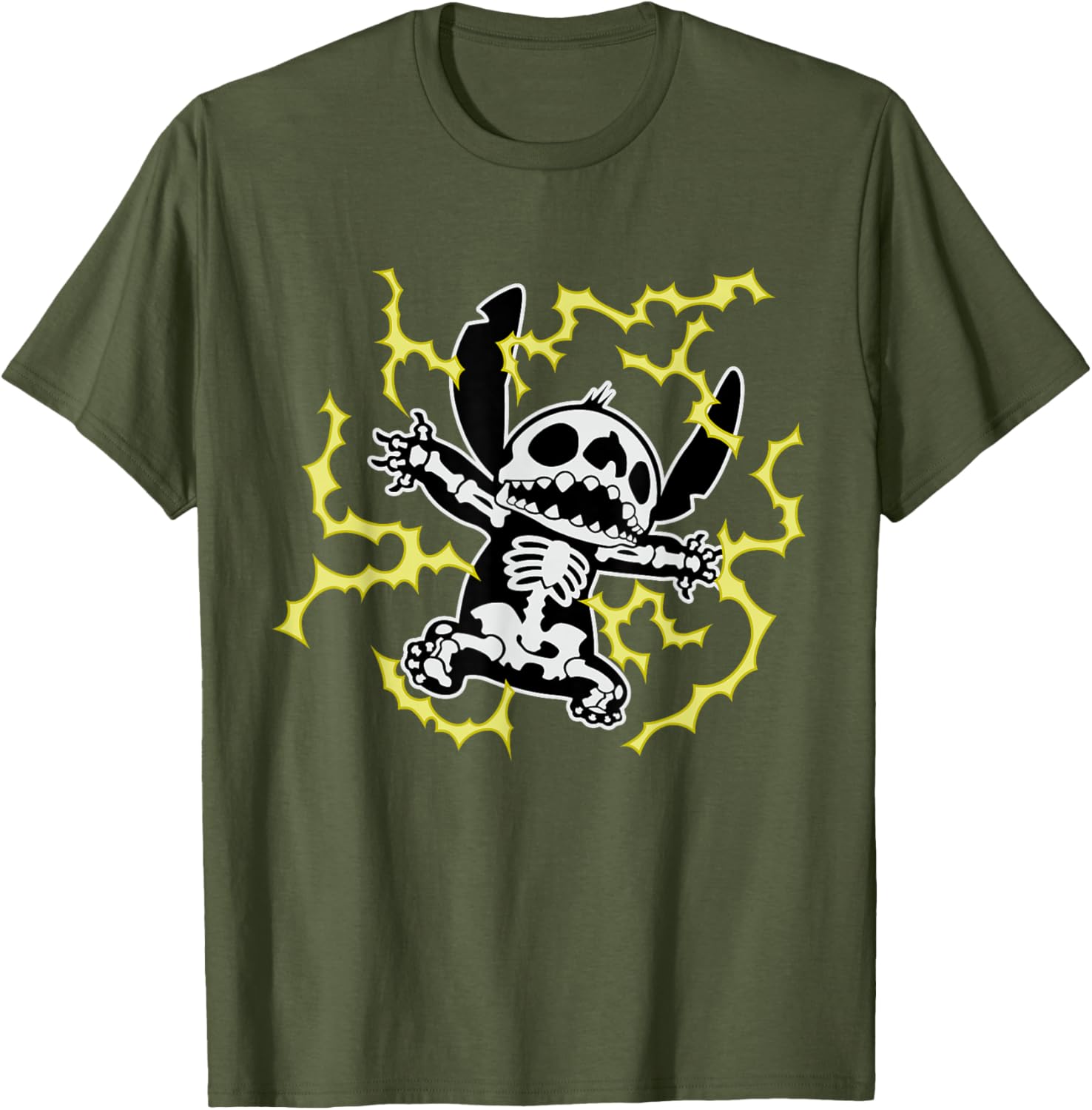 Disney Stitch Skeleton Halloween T-Shirt for Fun and Festive Celebrations - 4