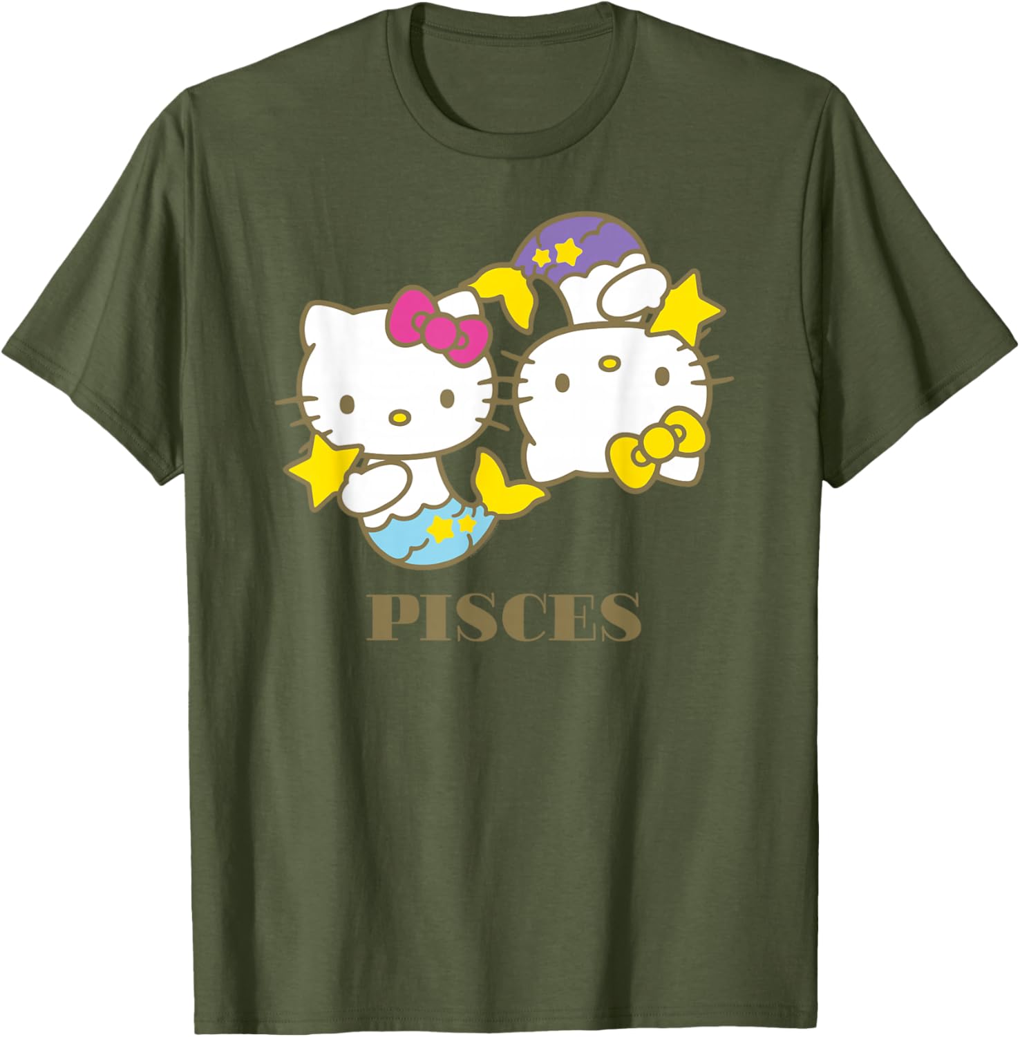 Hello Kitty Pisces T-Shirt Cute Zodiac Apparel for Women and Kids - 2