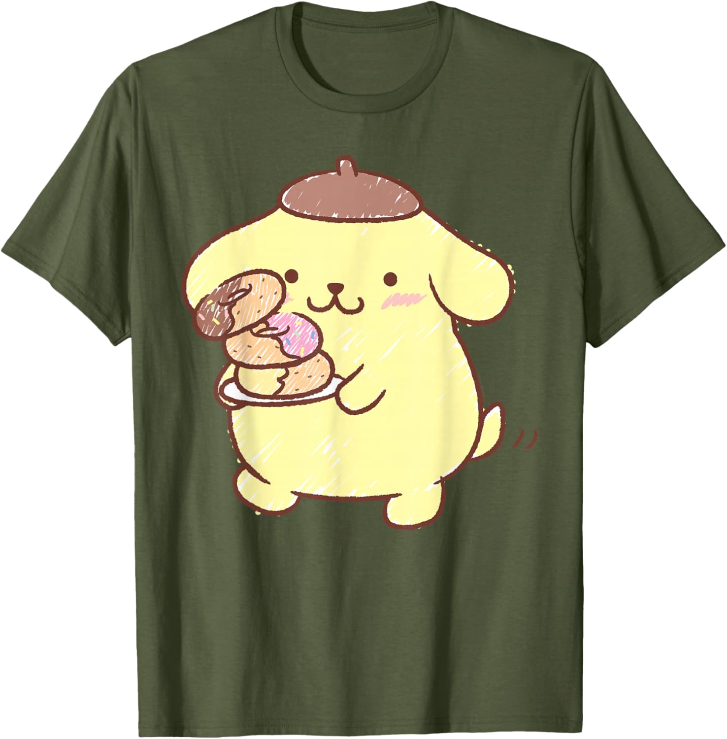 Pompompurin Donuts T-Shirt Cute & Comfy Clothing for Fans - 5