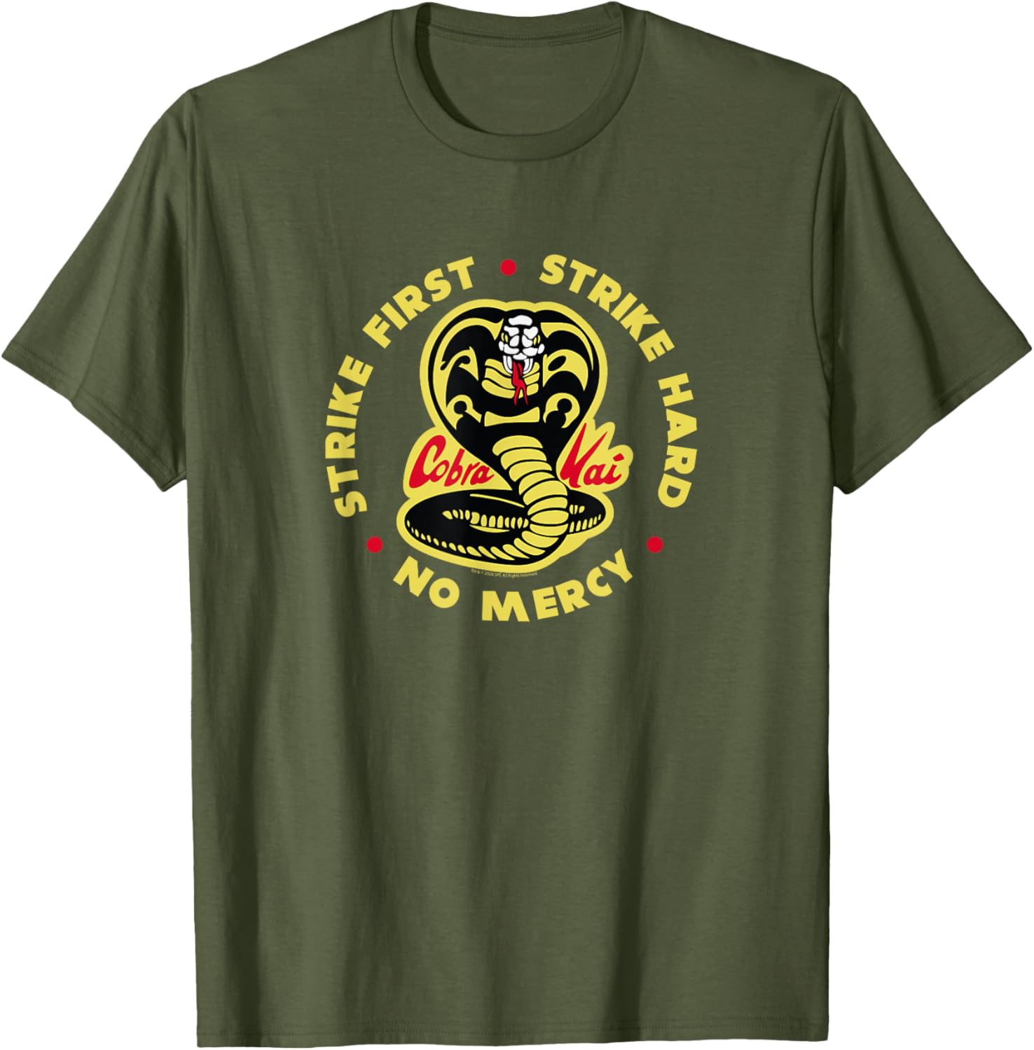 Cobra Kai Strike First Logo T-Shirt for Fans of the Hit TV Show - 1