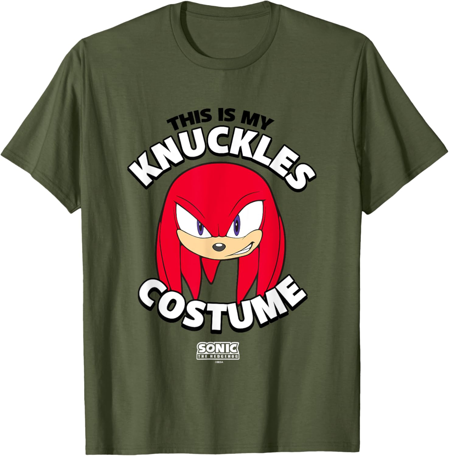 Sonic The Hedgehog Knuckles Costume T-Shirt Perfect for Halloween Fun - 11