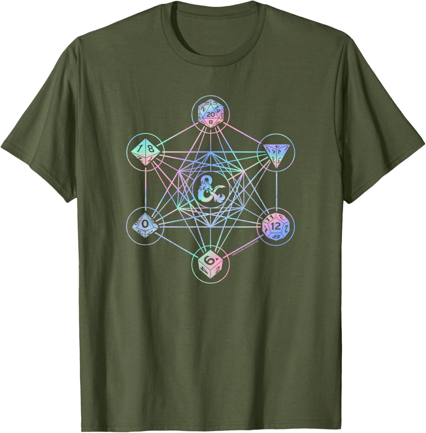 Dungeons and Dragons Geometric Hologram Logo T-Shirt for Gamers - 6