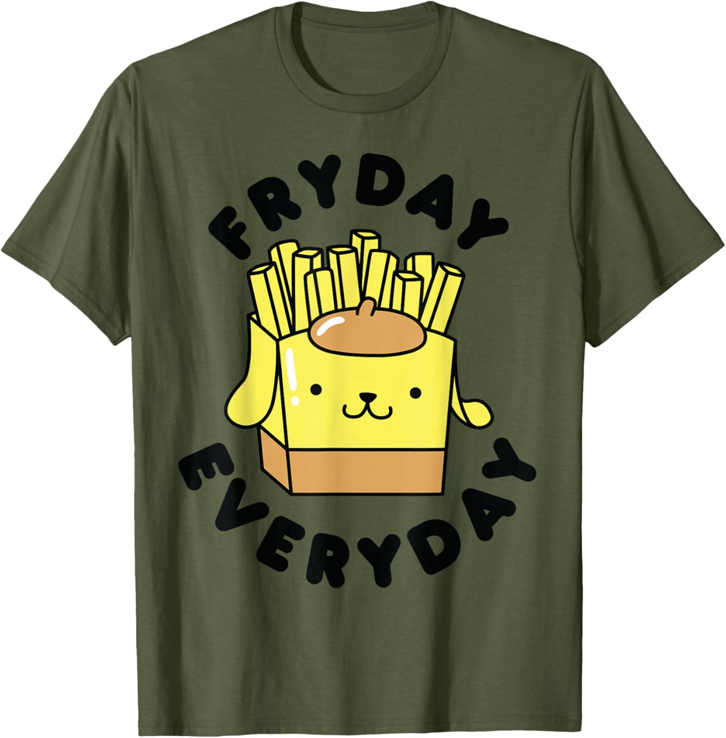 Pom Pom Purin French Fries Fryday T-Shirt for Fun Casual Wear - 17