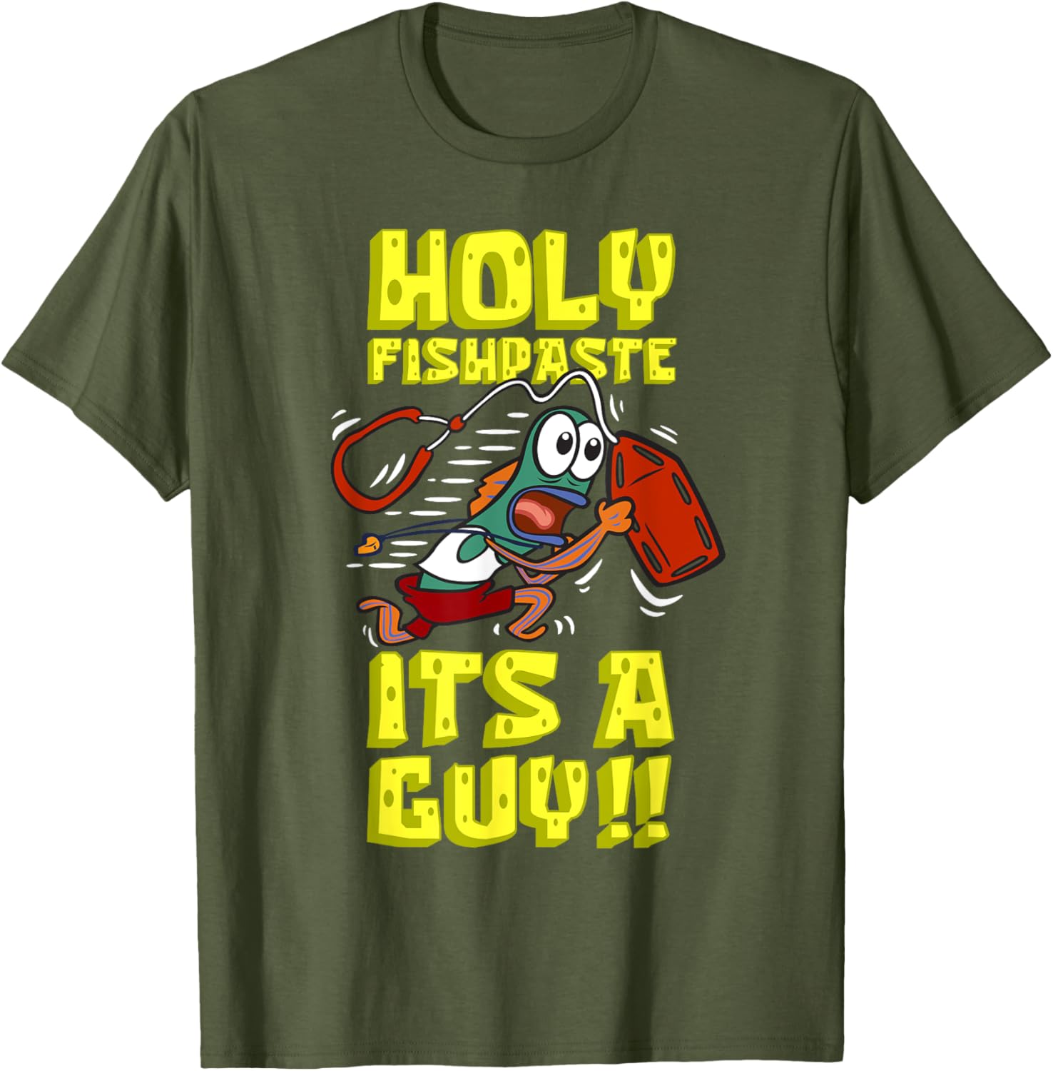 Mademark SpongeBob SquarePants Holy Fishpaste Guy T-Shirt for Fun Style - 2