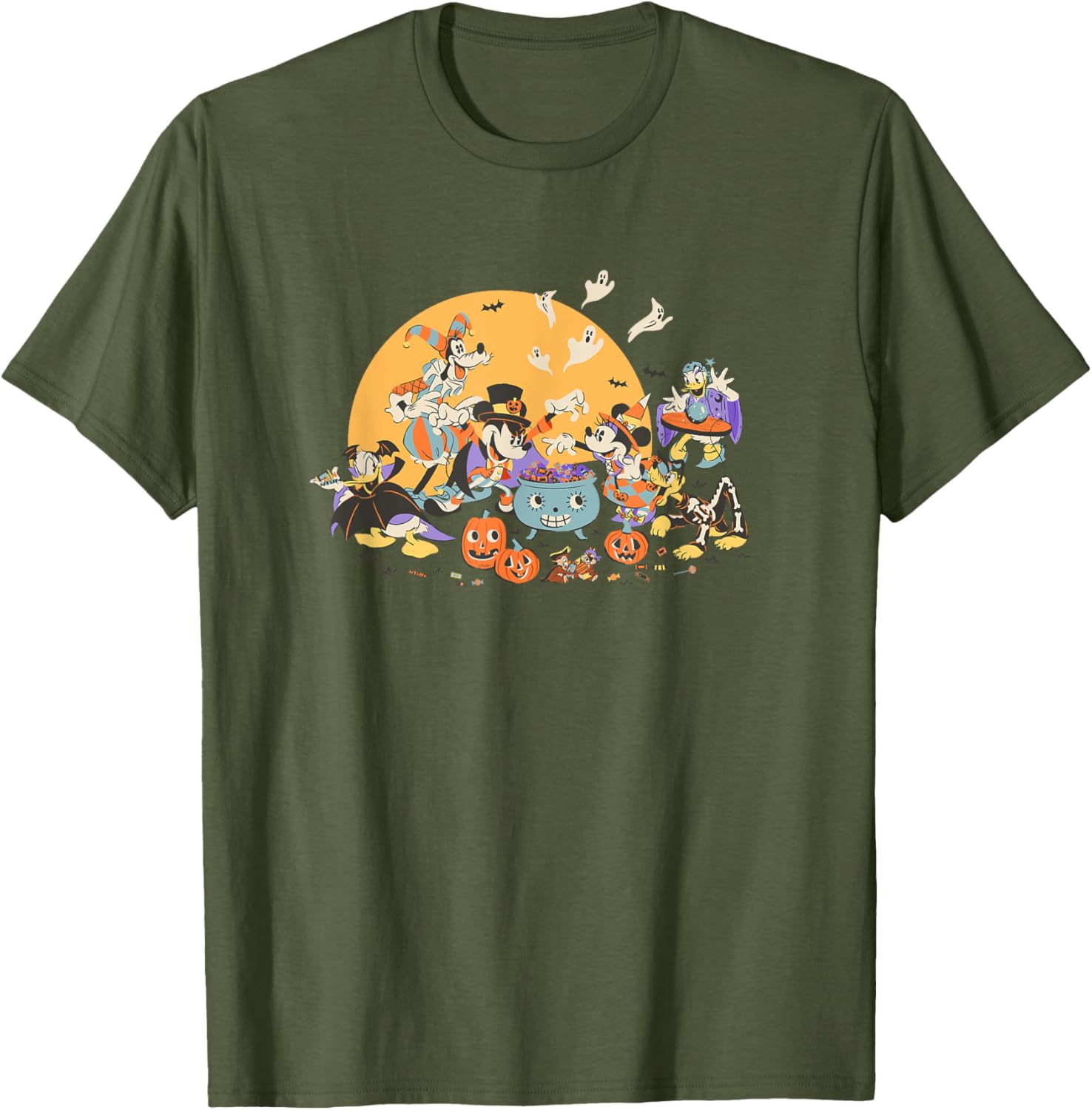 Disney Mickey and Friends Halloween Retro T-Shirt for Fun Holiday Style - 10