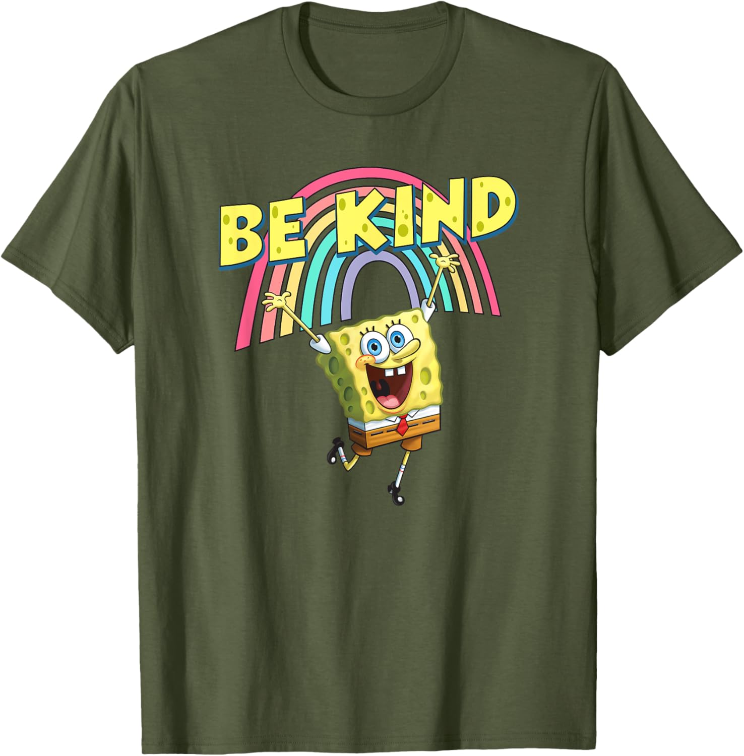 Mademark SpongeBob SquarePants Be Kind Rainbow T-Shirt for Everyone - 7